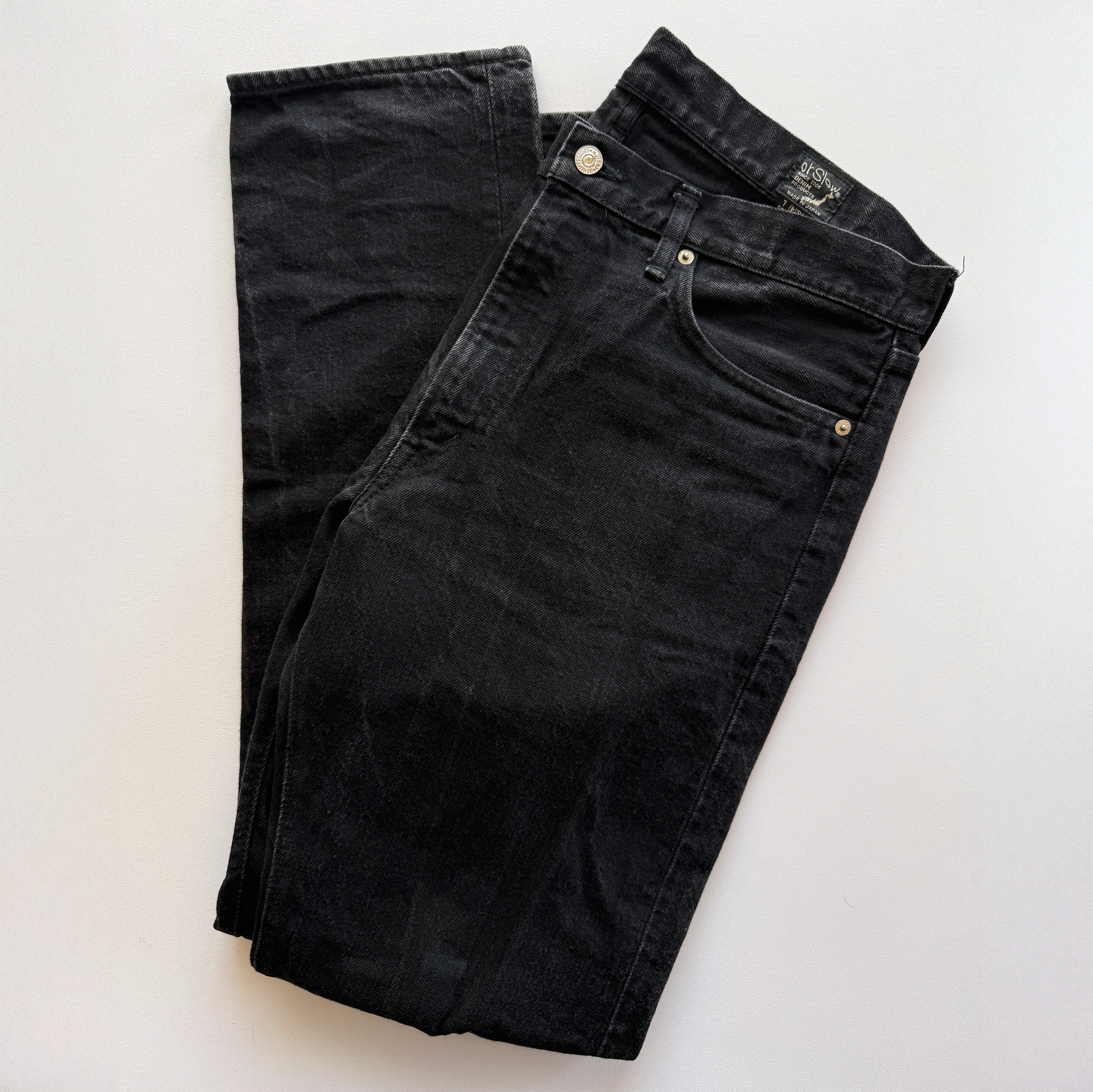 OrSlow 107 Ivy Fit Black Denim Jeans