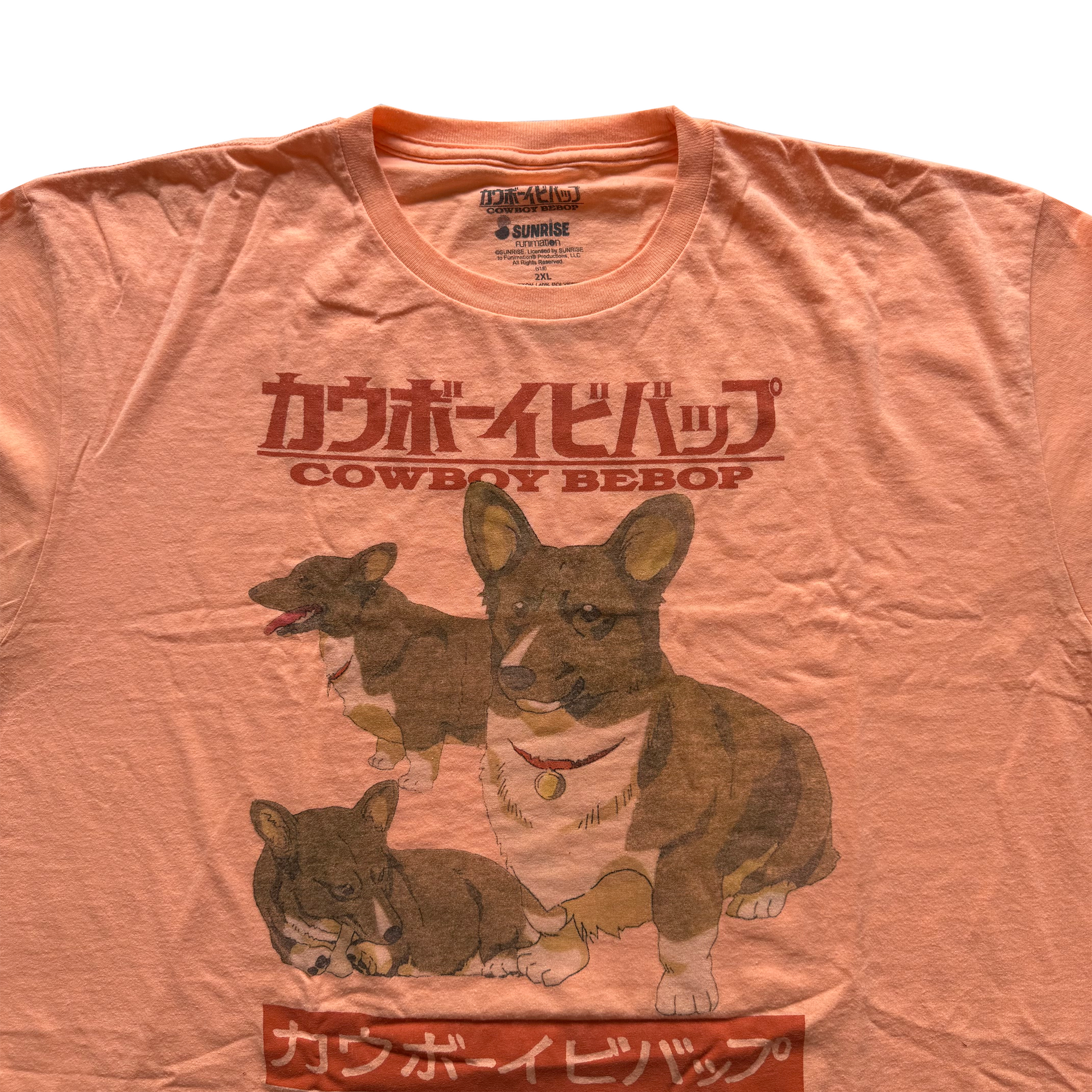 Vintage 2010s Cowboy Bebop Ein Corgi Sunrise Funimation Tee (XXL)