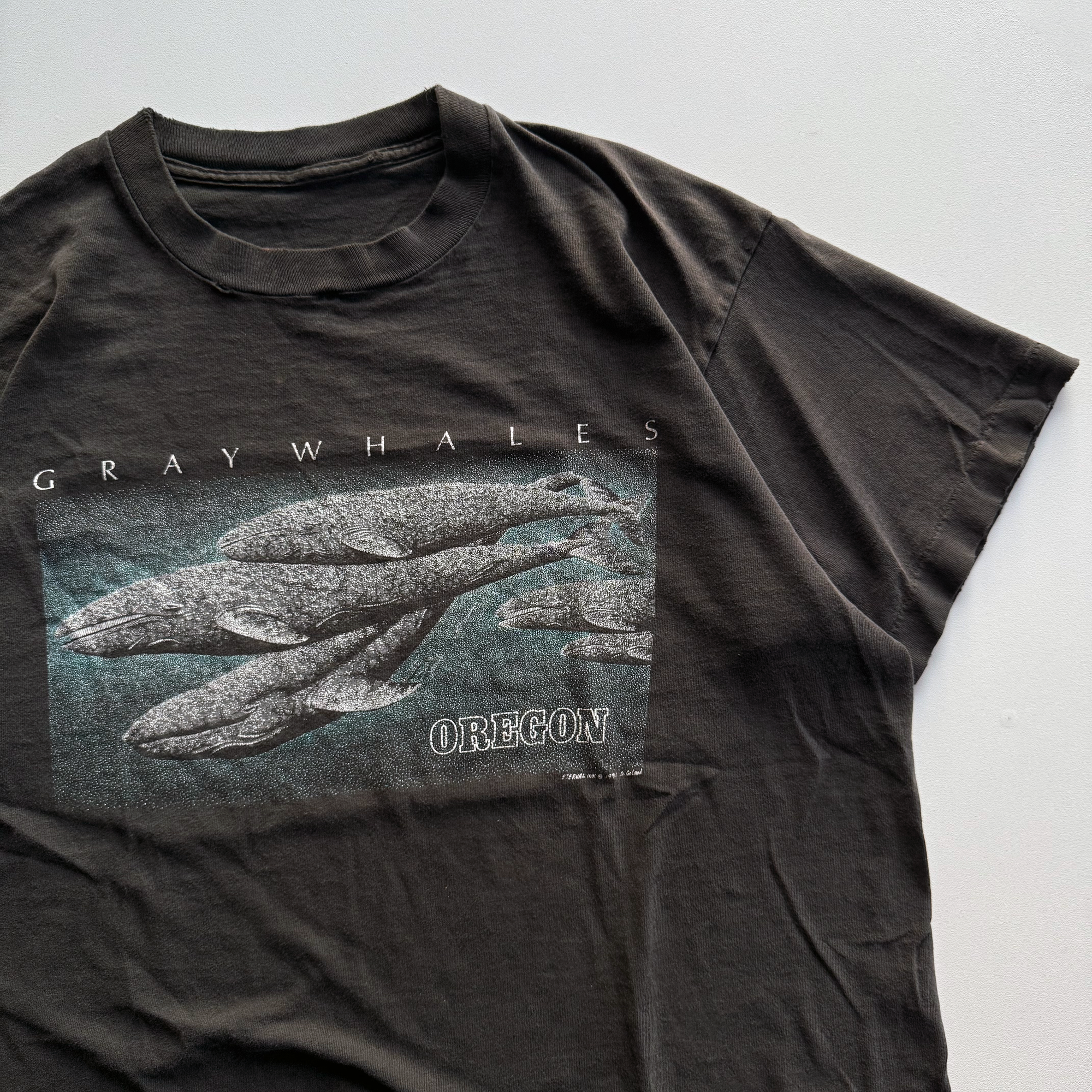 Vintage 1991 Gray Whales Oregon Coast Tee