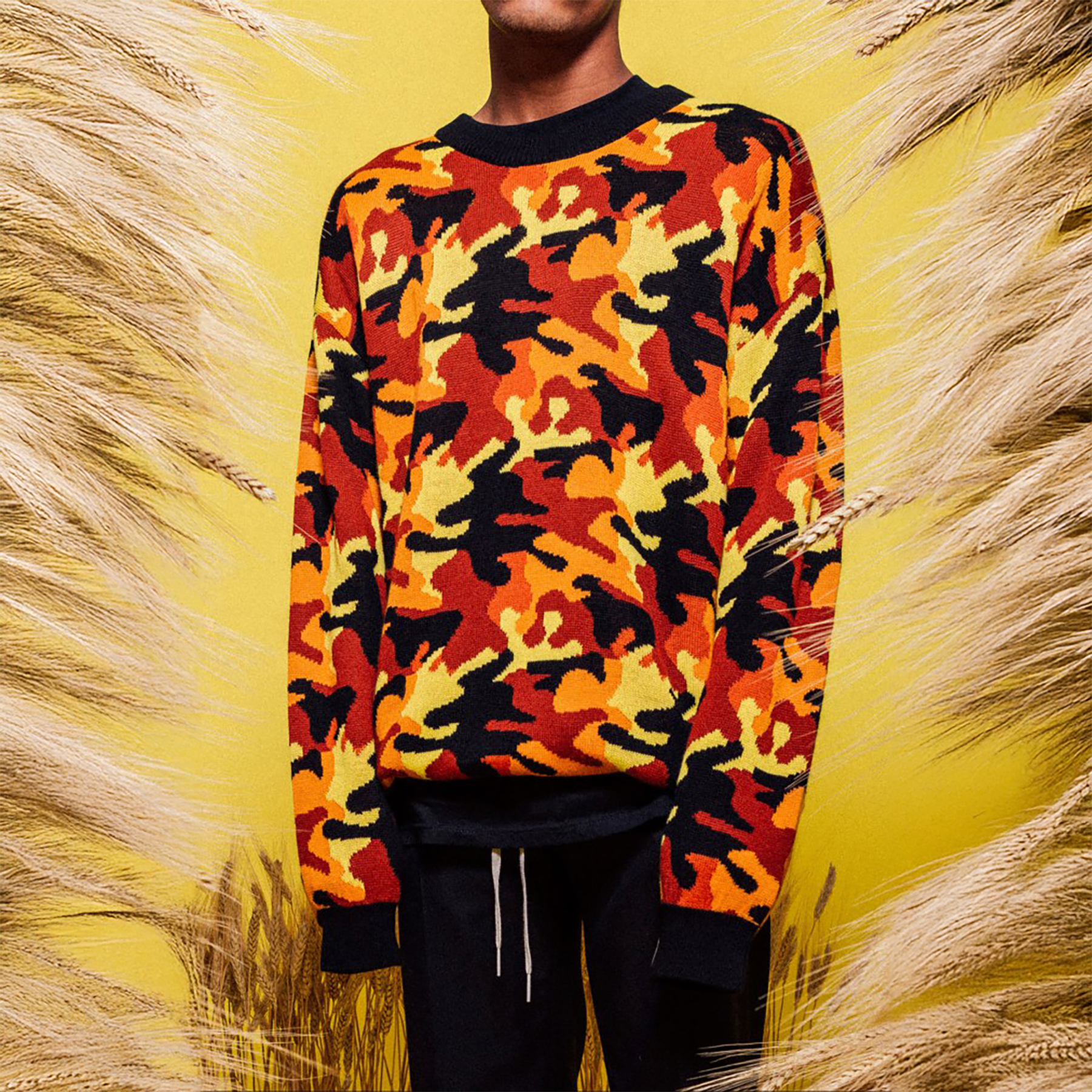 Gosha Rubchinskiy FW16 Fall Camouflage Wool Sweater