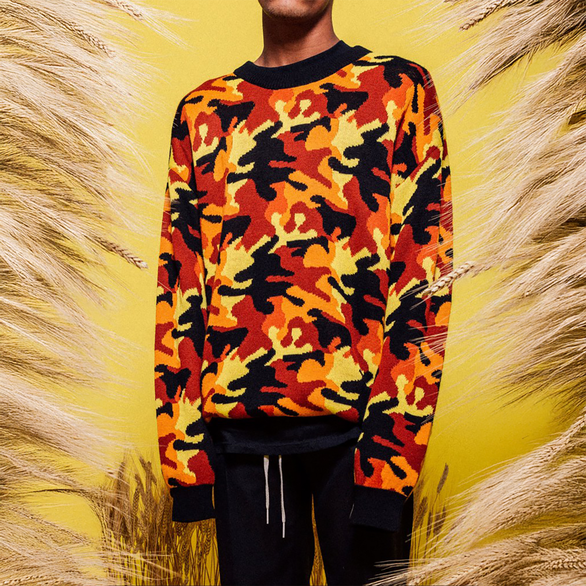 Gosha Rubchinskiy FW16 Fall Camouflage Wool Sweater