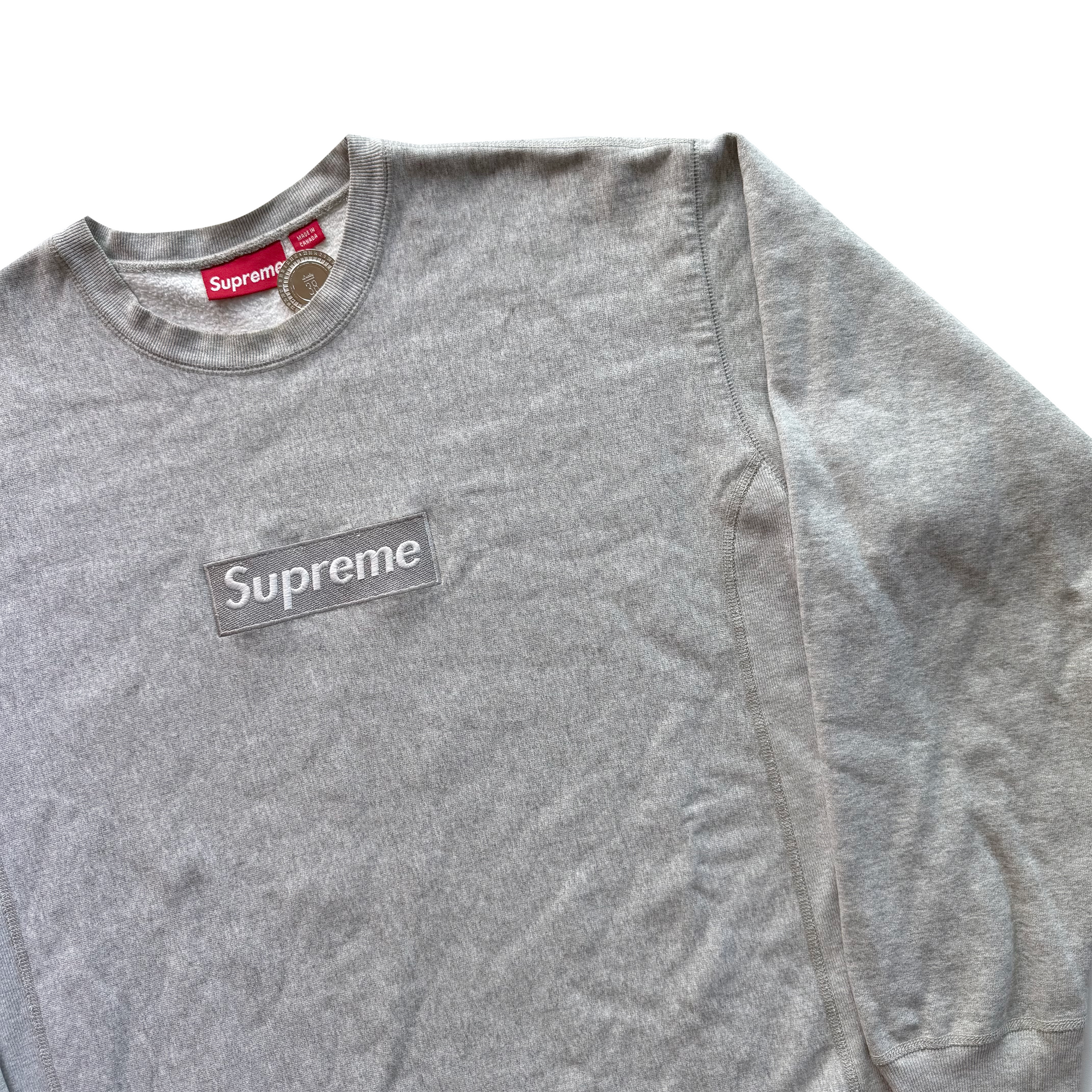 Supreme FW03 Silver Box Logo Crewneck Sweatshirt