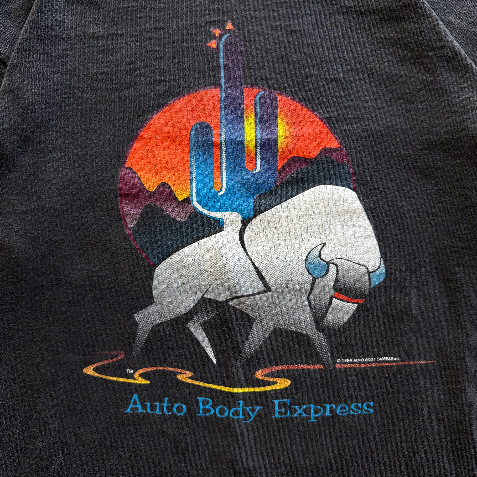 Vintage 1994 Vintage Auto Body Express Buffalo Cactus Tee