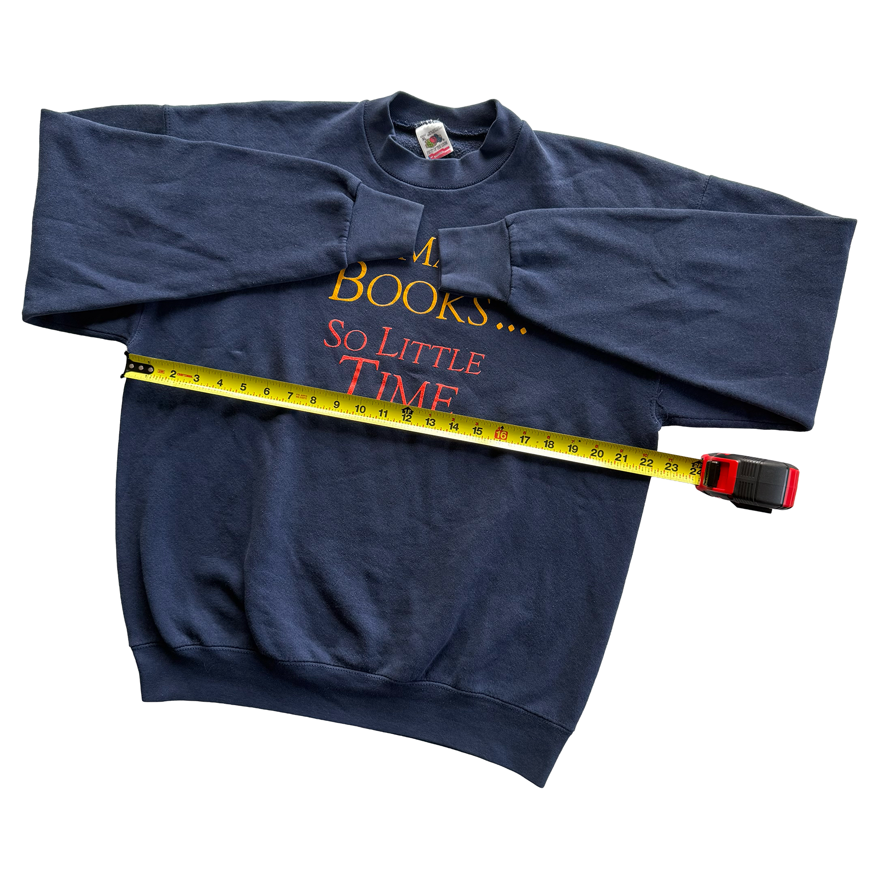Vintage 1996 So Many Books So Little Time Sweatshirt