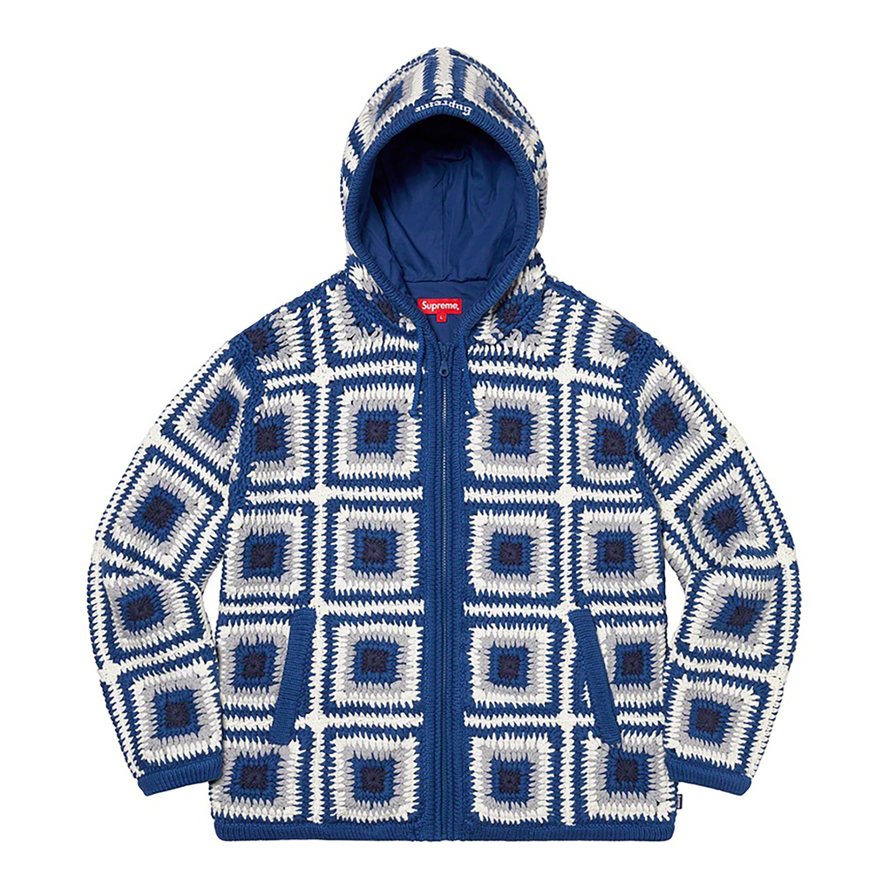Supreme FW20 Crochet Hooded Zip Up Sweater