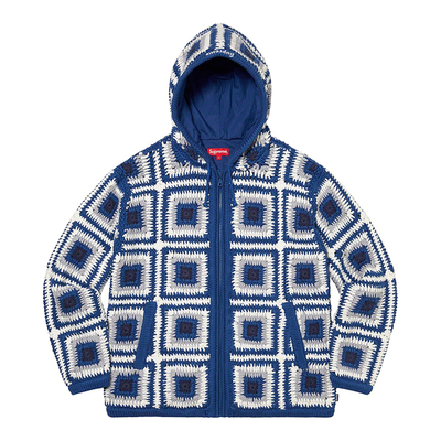 Supreme FW20 Crochet Hooded Zip Up Sweater
