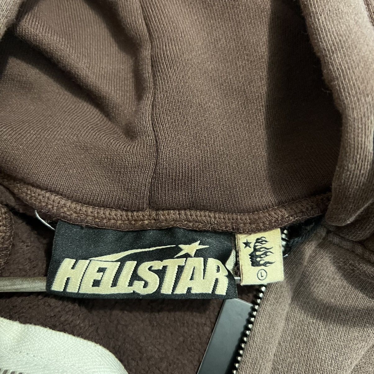 Hellstar SS24 Logo Zip Up Sweatshirt (Blue, Brown, Grey)