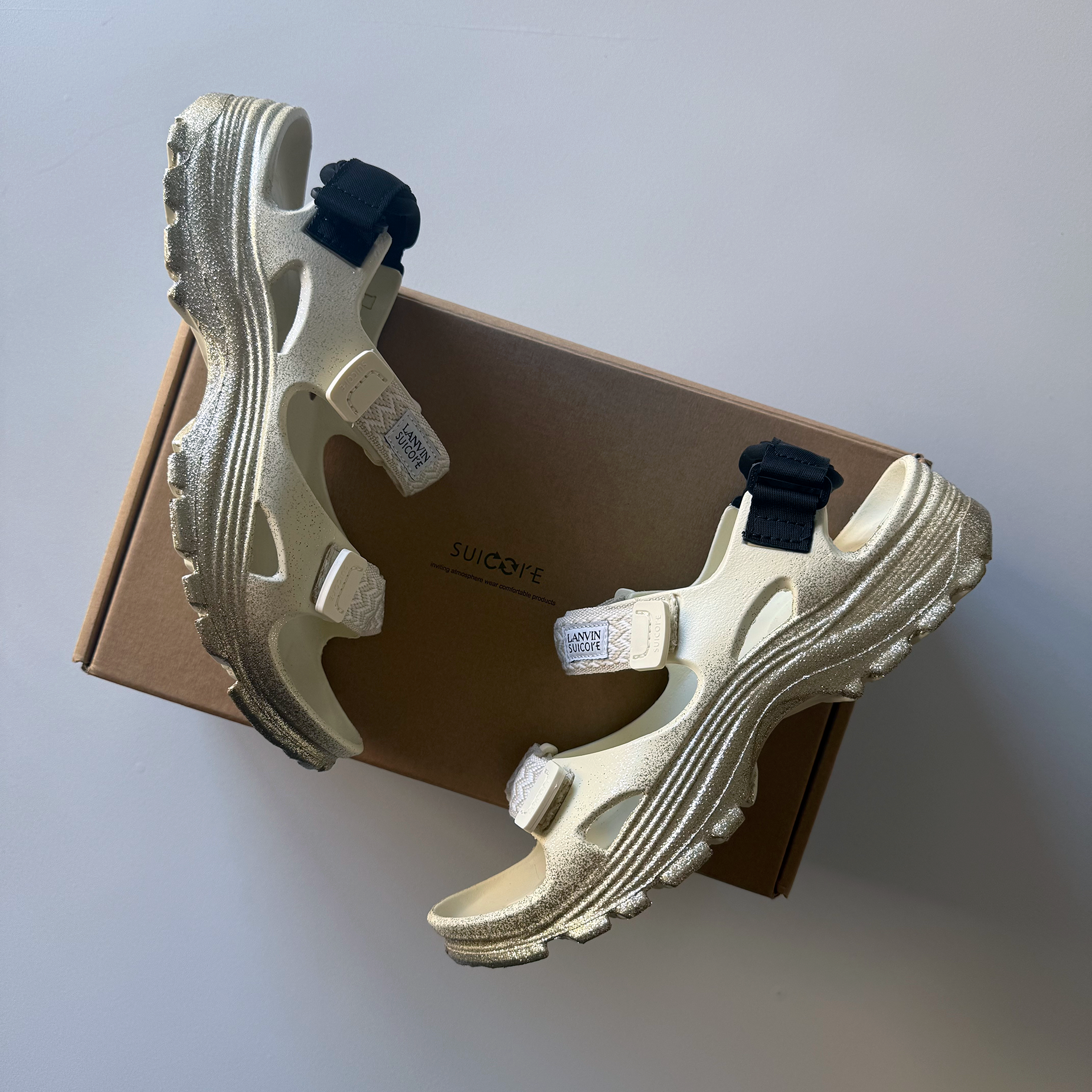 Lanvin × Suicoke 2023 WAKE Curb Sandal Slides (Size 11)