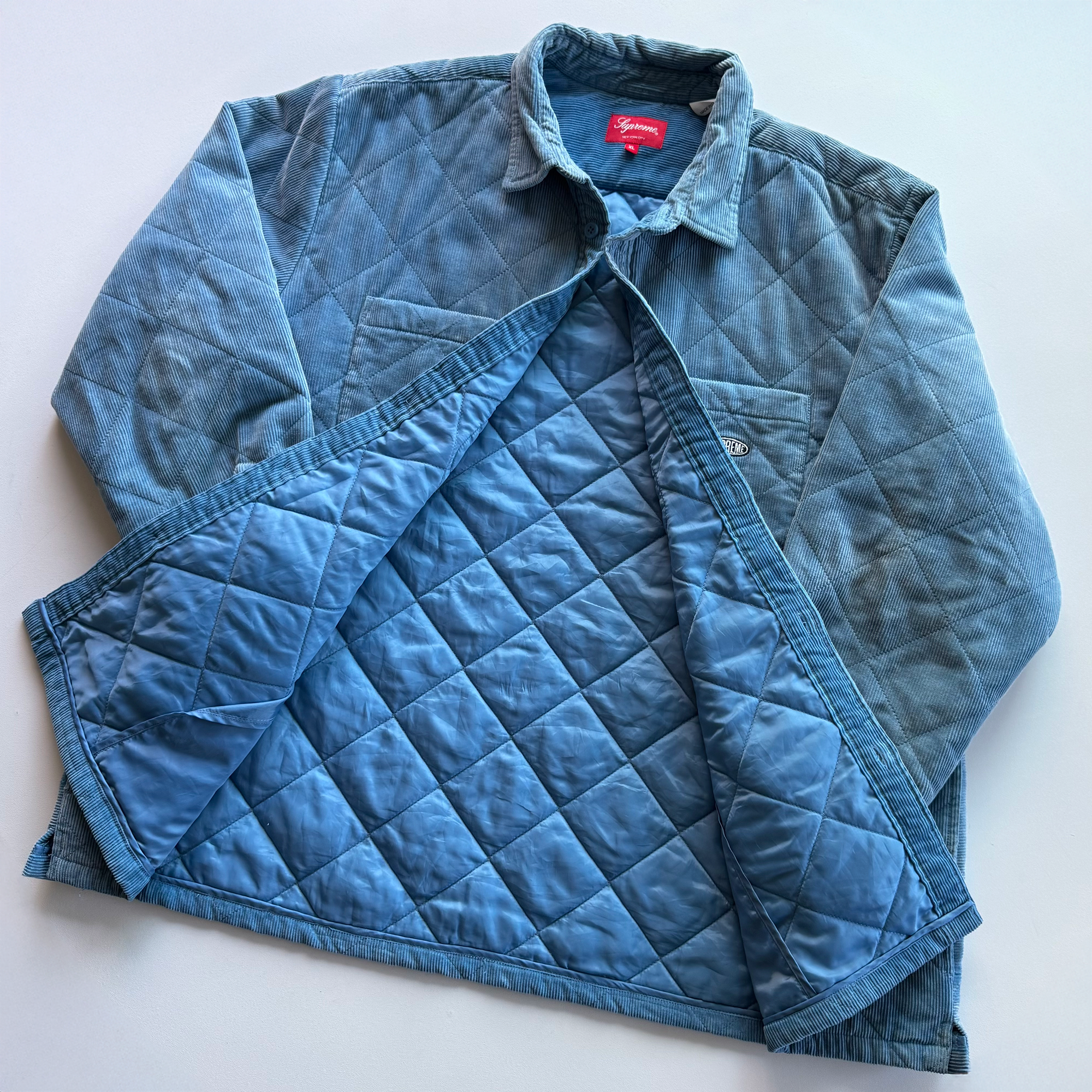 Supreme FW22 Quilted Corduroy Shirt Jacket