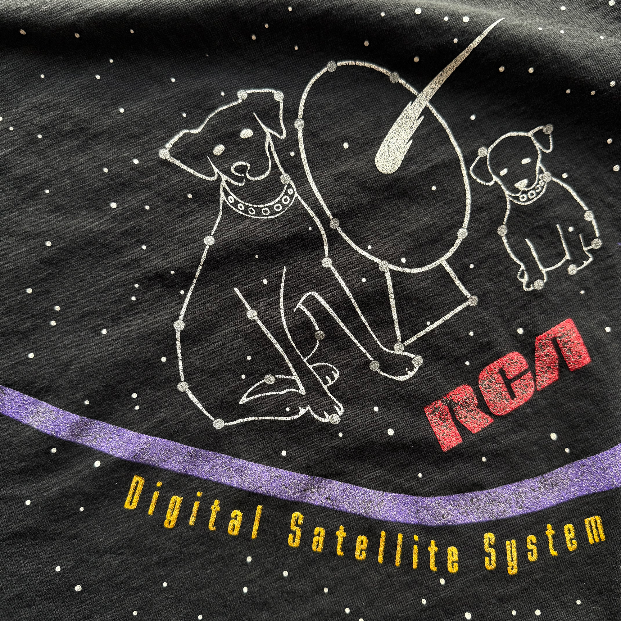 Vintage 1994 RCA DSS Dr. Dish Dog Tee