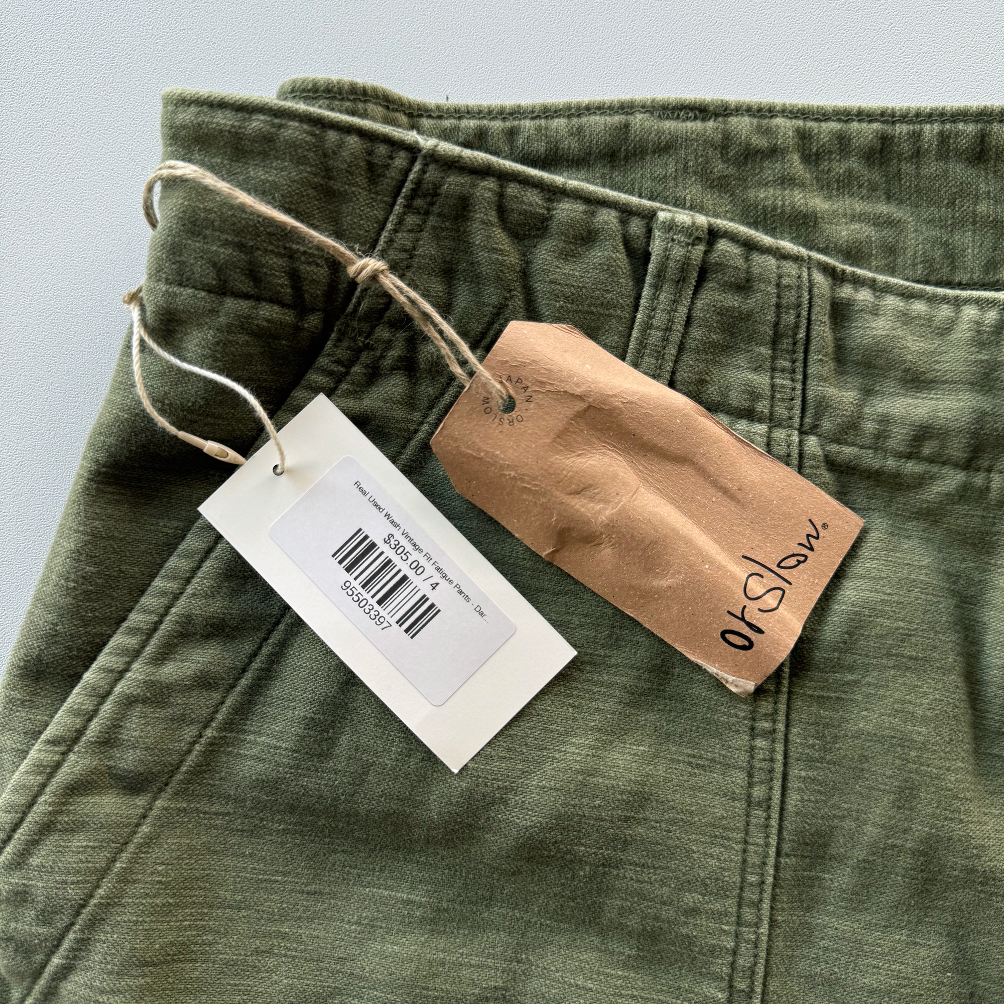 Orslow Real Used Wash Vintage Fit Fatigue Pants