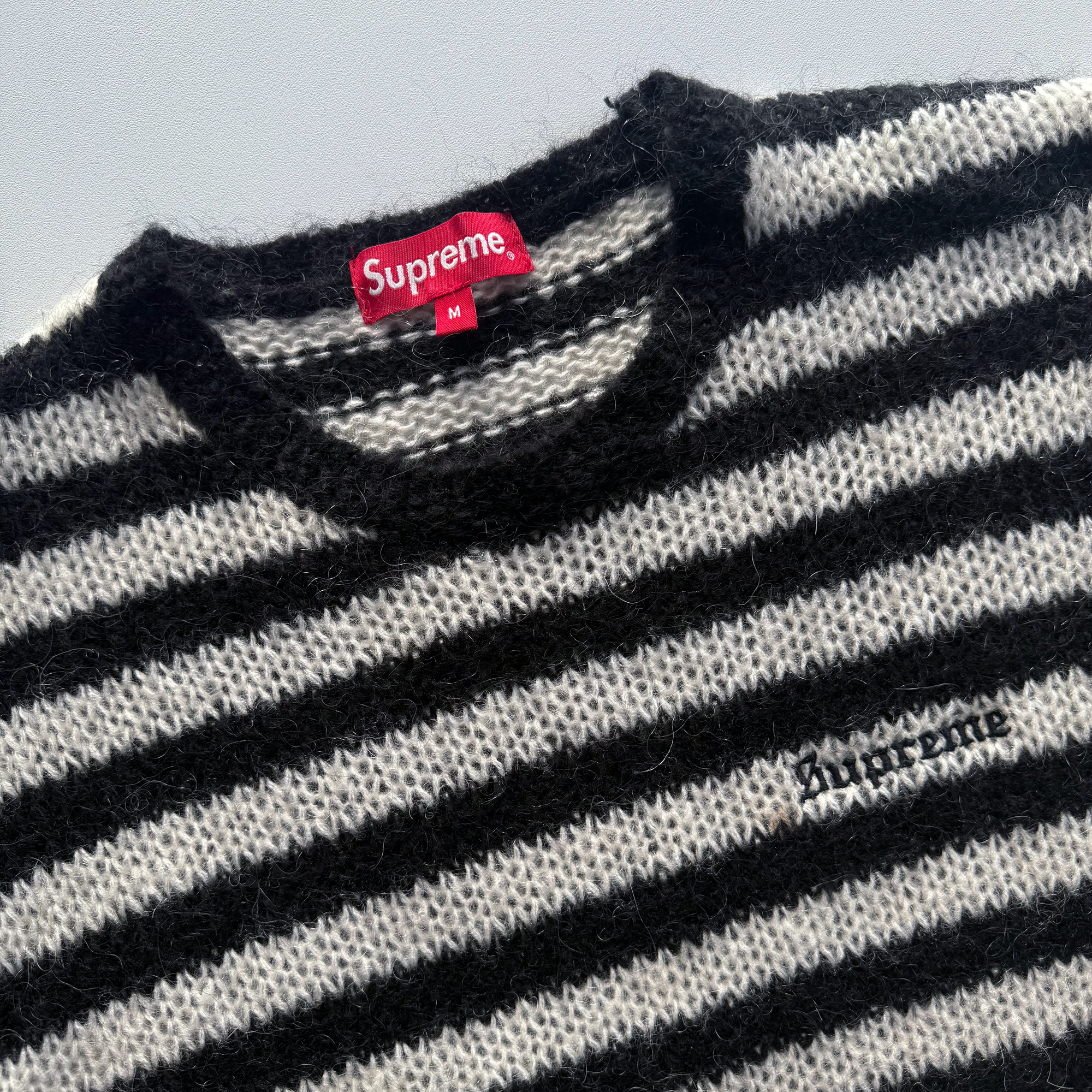 Supreme FW19 Stripe Mohair Sweater