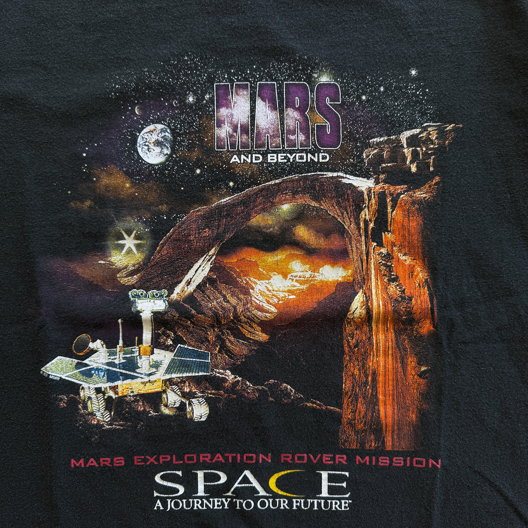 Vintage 2003 NASA Mars & Beyond Exploration Mission Tee