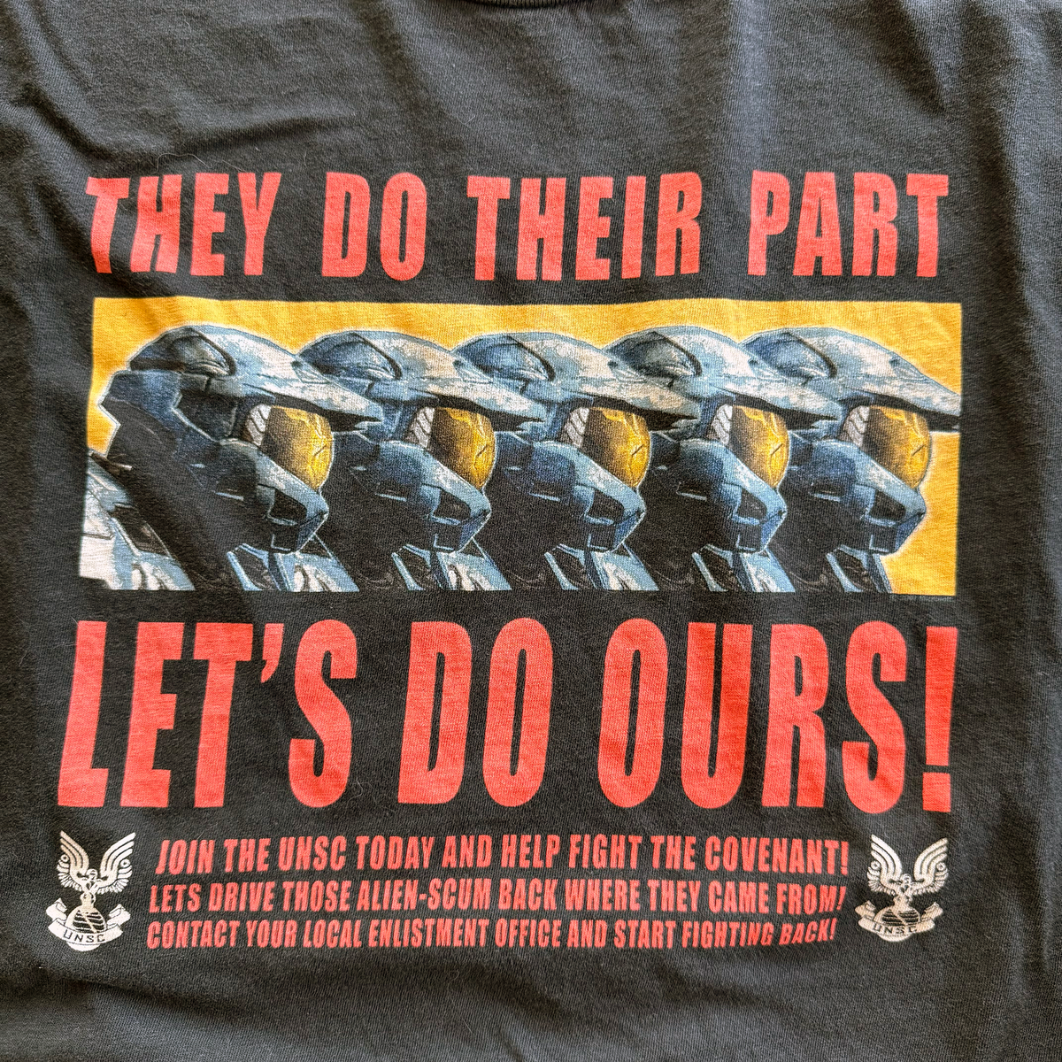 Vintage 2007 Halo 3 UNSC Spartan Recruitment Tee