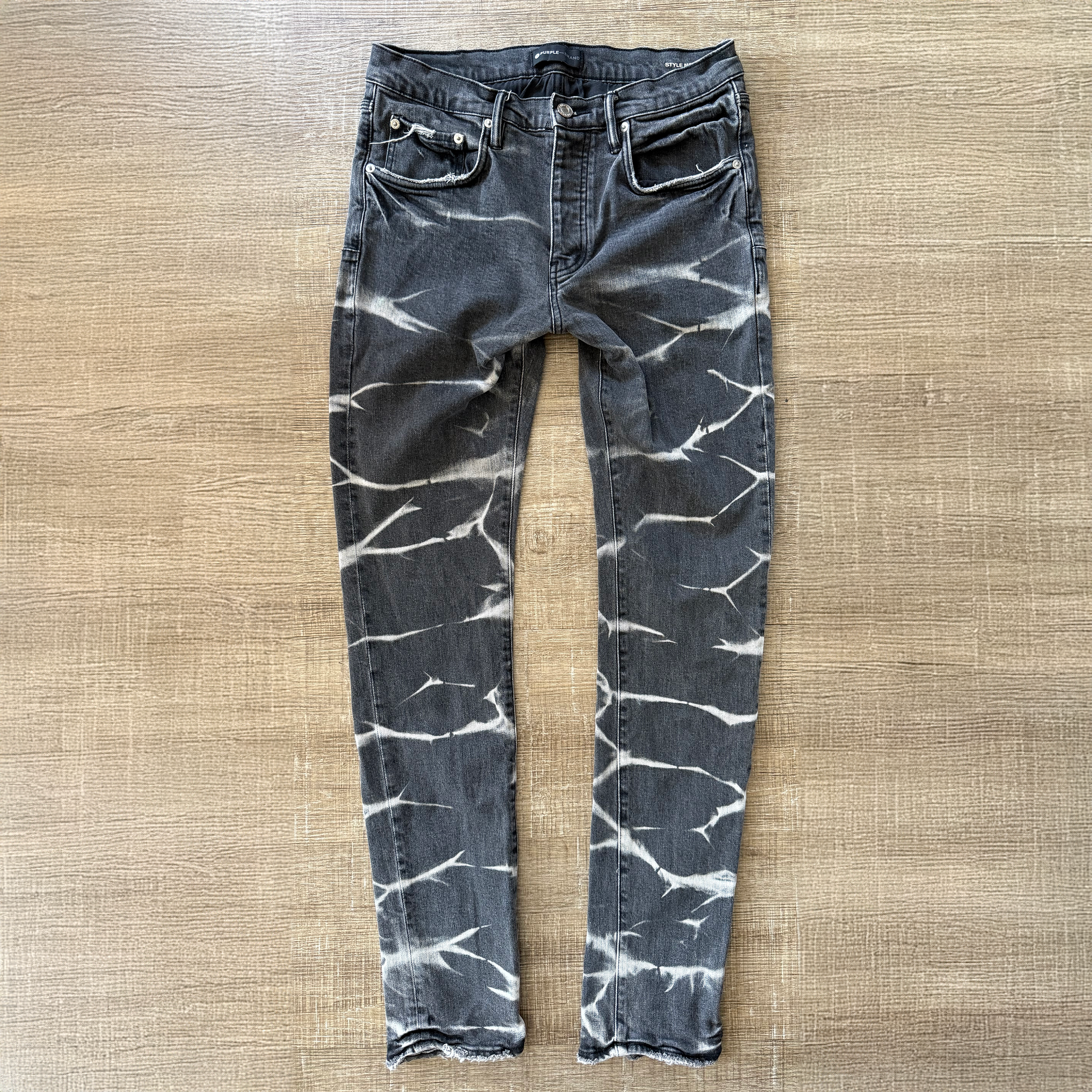 Purple Brand $275 Tiedye Stripe Pant Denim Jeans P001