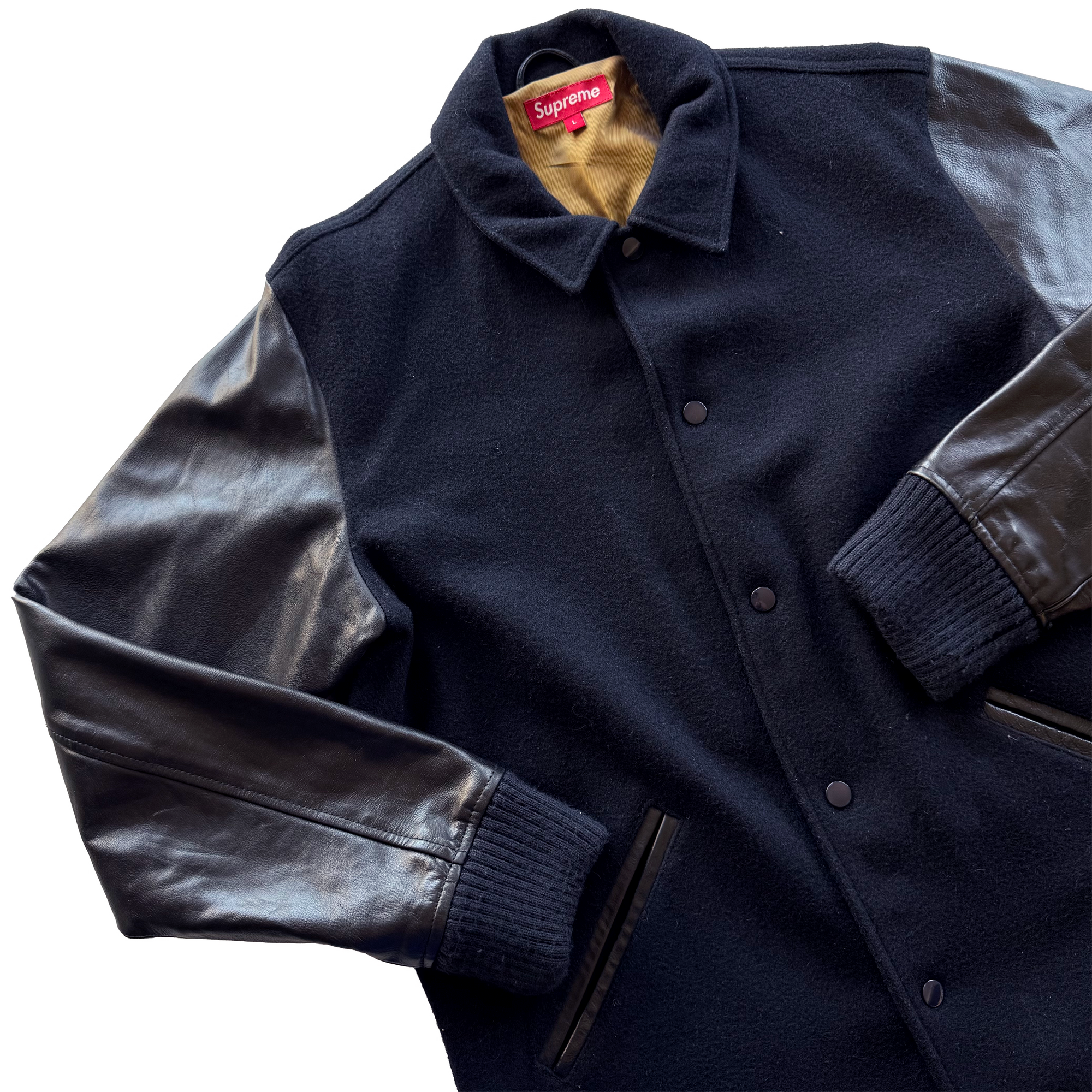 Supreme FW11 Miners Wool Leather Varsity Jacket
