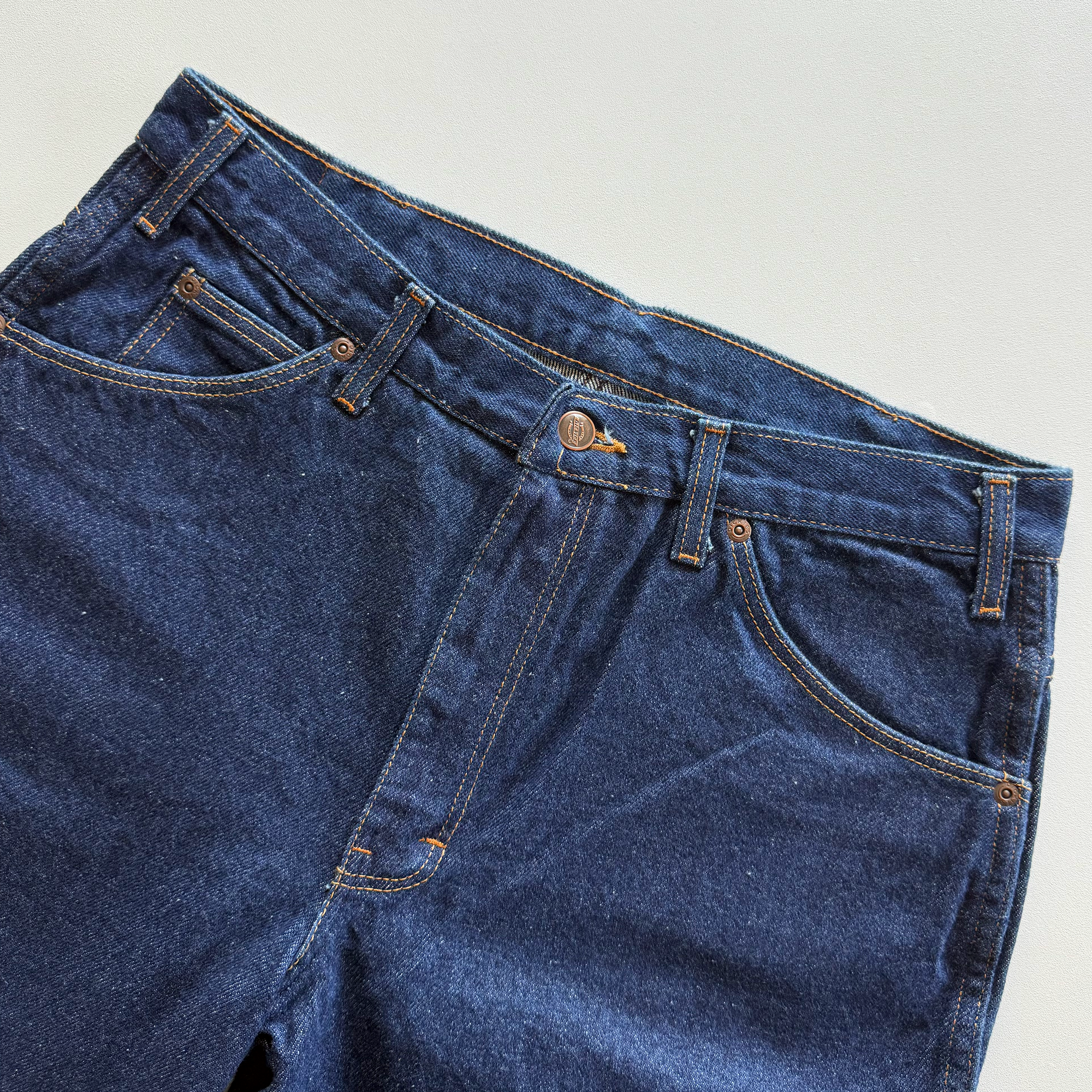 Vintage 1990s Dickies Blue Denim Straight Leg Jeans (34x30)