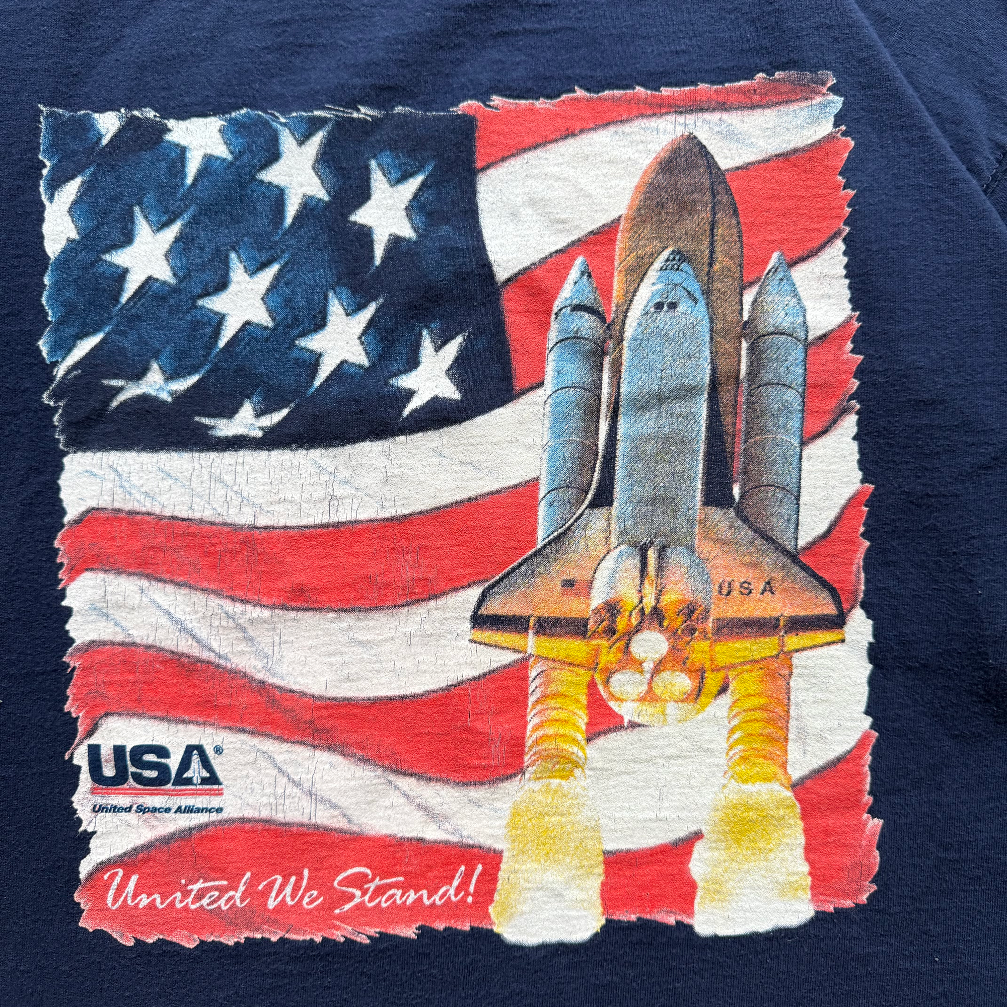 Vintage 2000s NASA United Space Alliance Stamp Tee