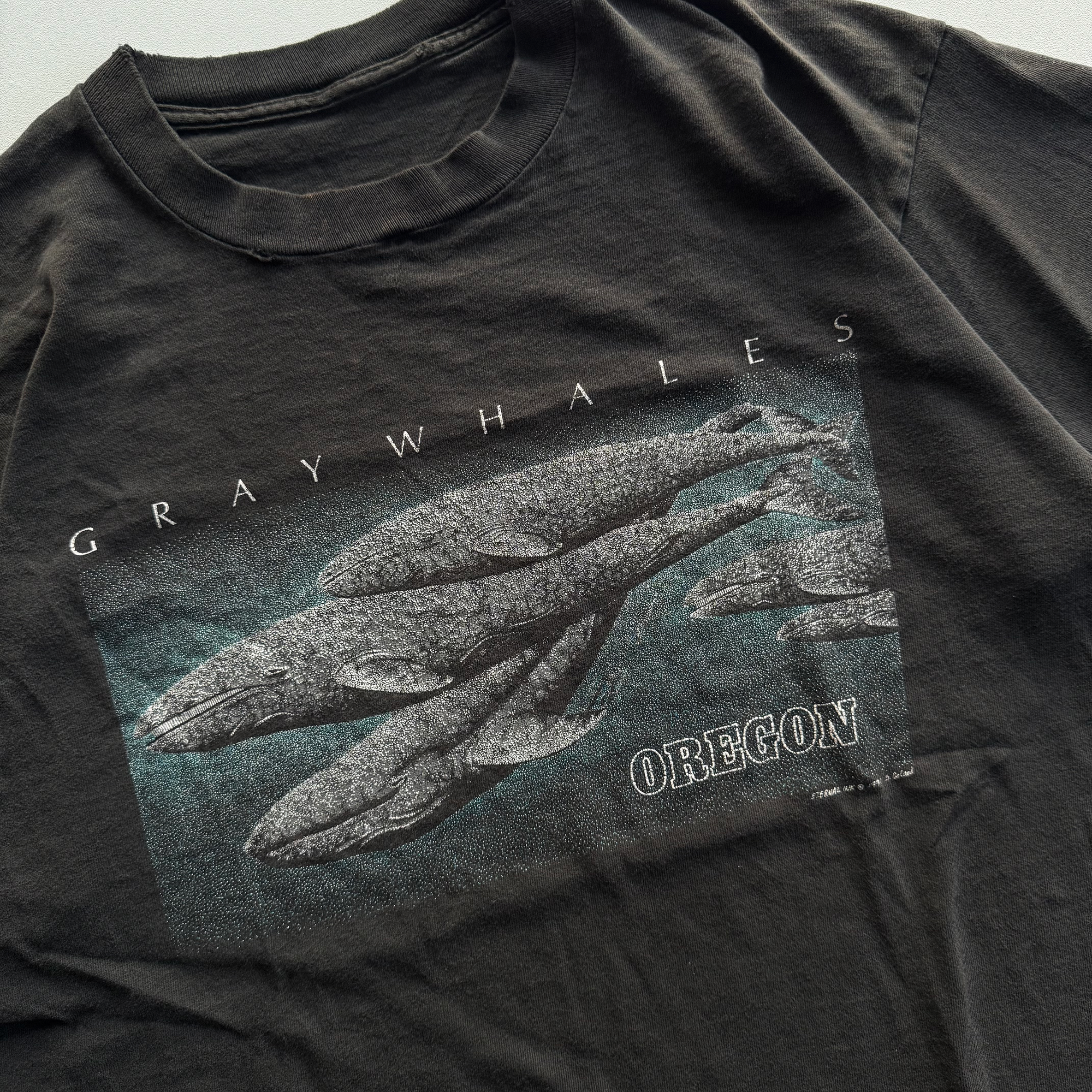 Vintage 1991 Gray Whales Oregon Coast Tee