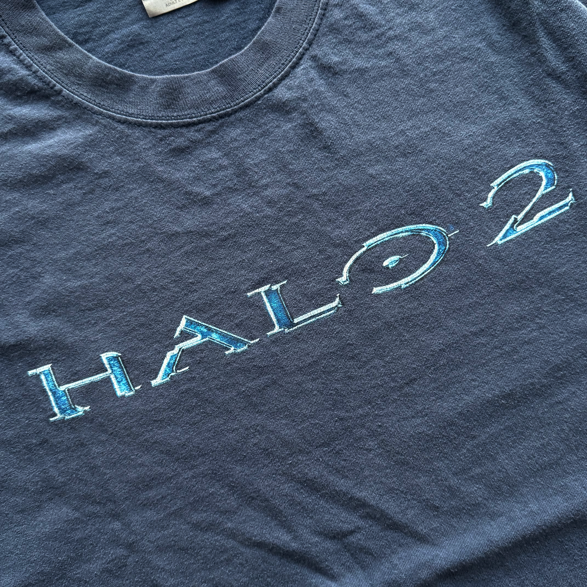 Vintage 2004 Halo 2 Icon Logo Tee