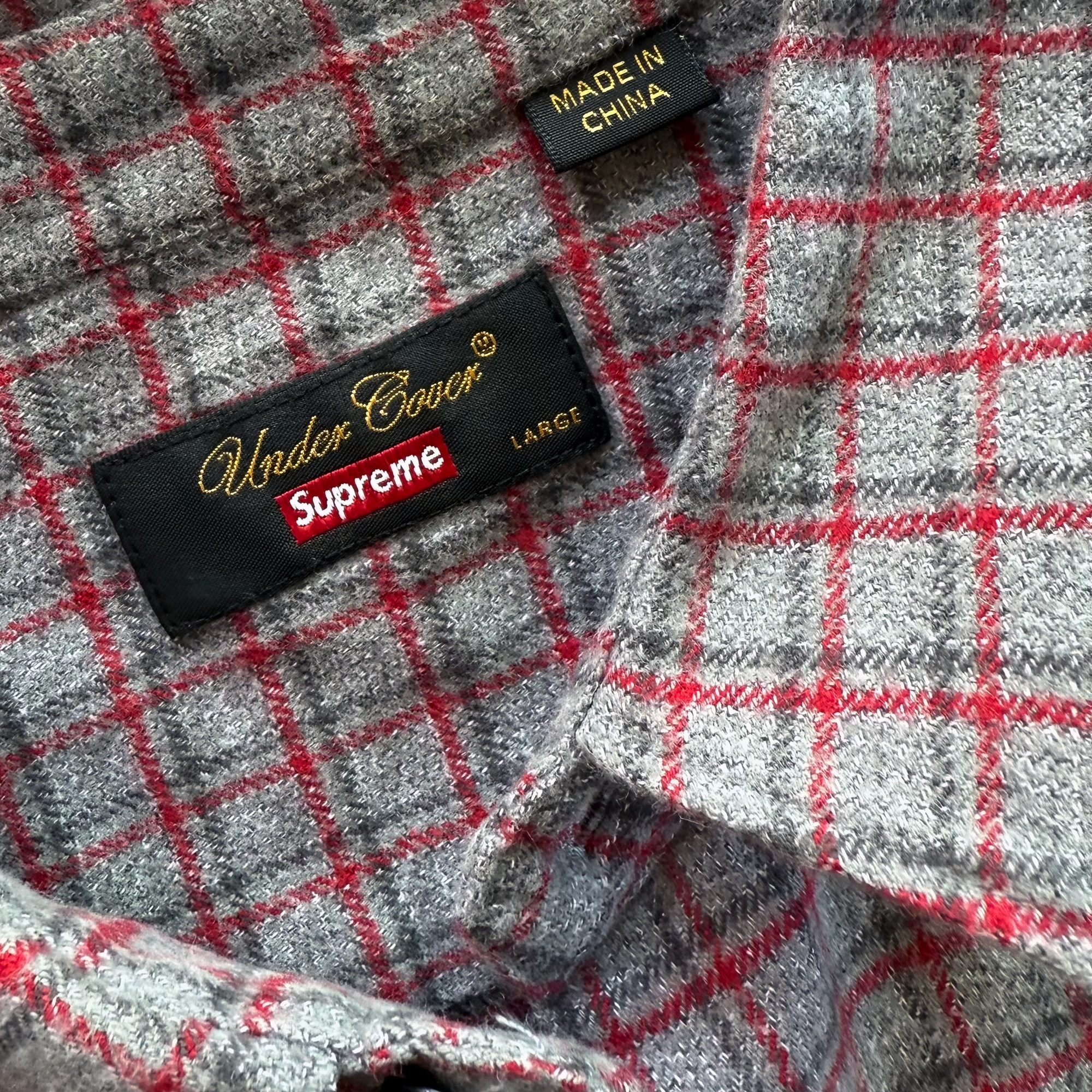 Supreme × Undercover SS23 Arabic Builder Flannel Shirt