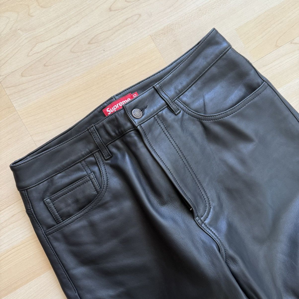 Supreme FW22 Leather 5-Pocket Jeans