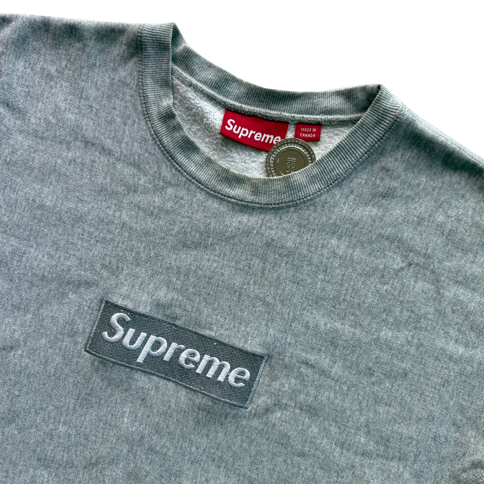 Supreme FW03 Silver Box Logo Crewneck Sweatshirt
