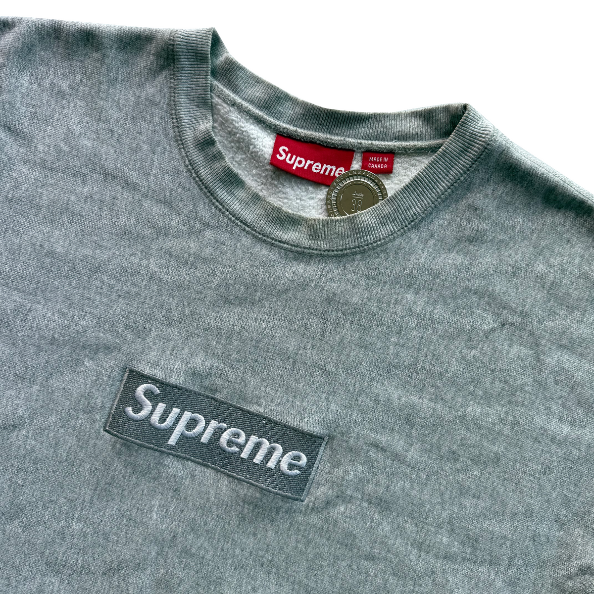 Supreme FW03 Silver Box Logo Crewneck Sweatshirt