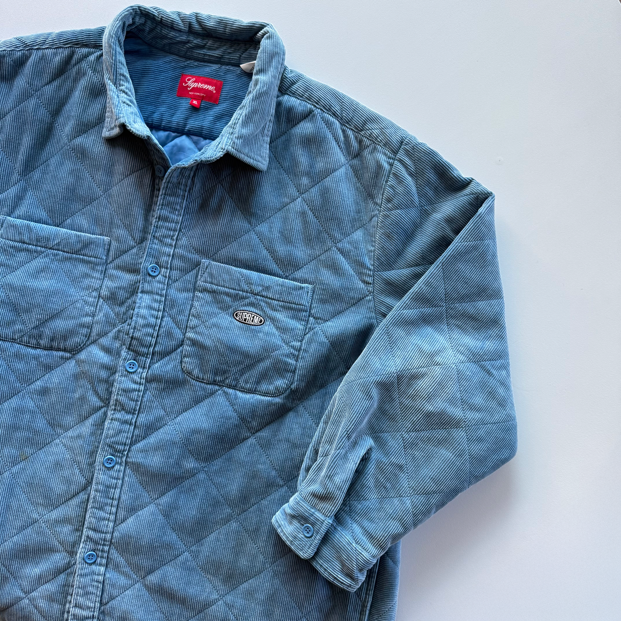Supreme FW22 Quilted Corduroy Shirt Jacket