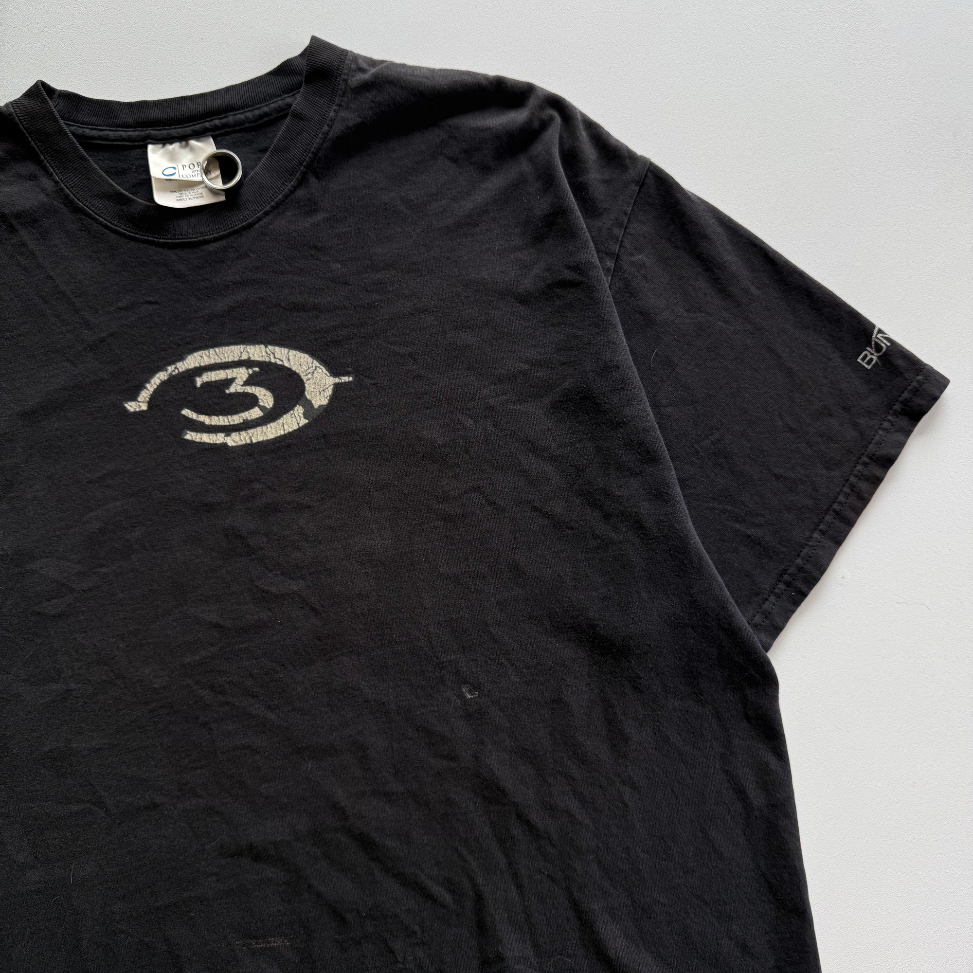 Vintage 2007 Halo 3 Flocked Logo Tee