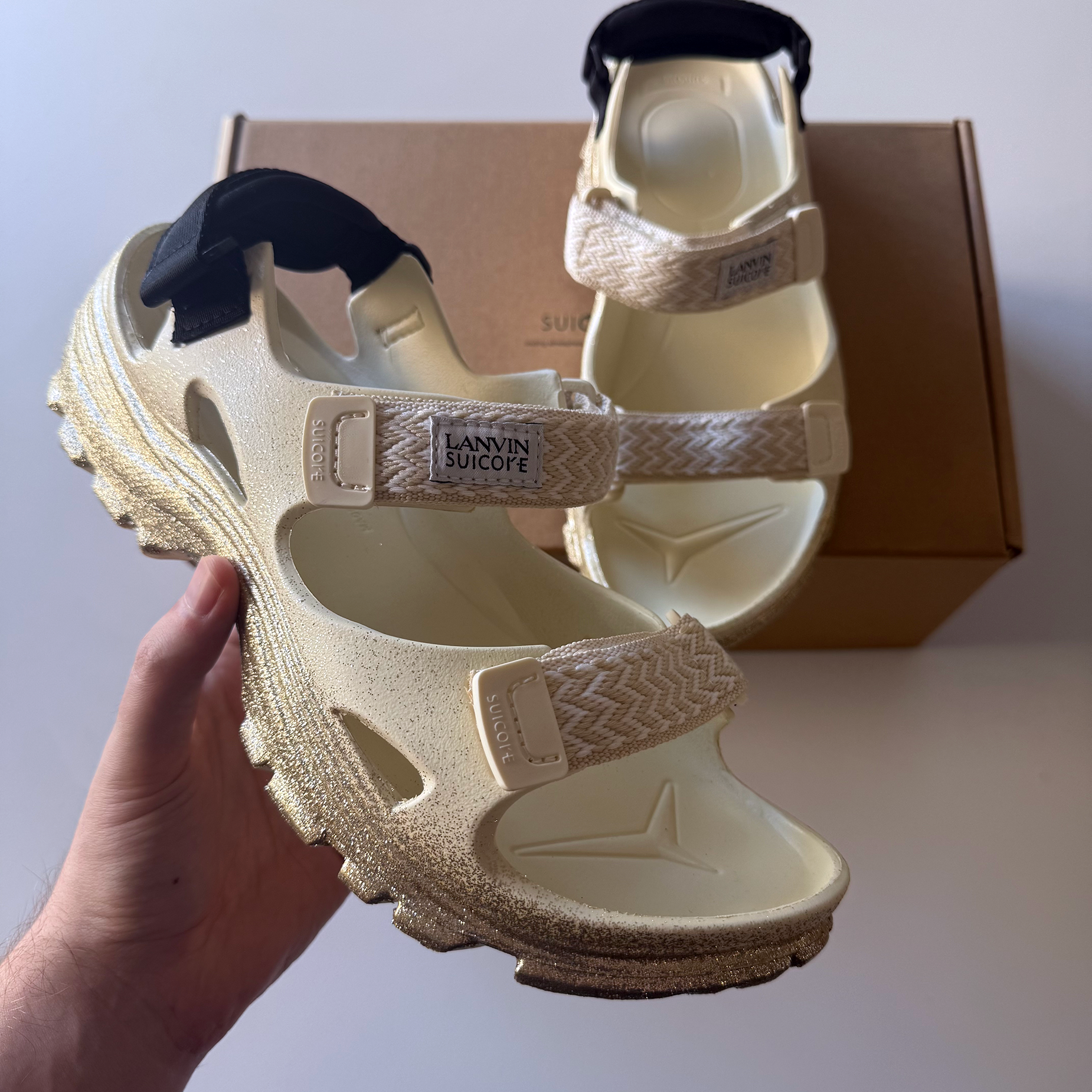 Lanvin × Suicoke 2023 WAKE Curb Sandal Slides (Size 11)