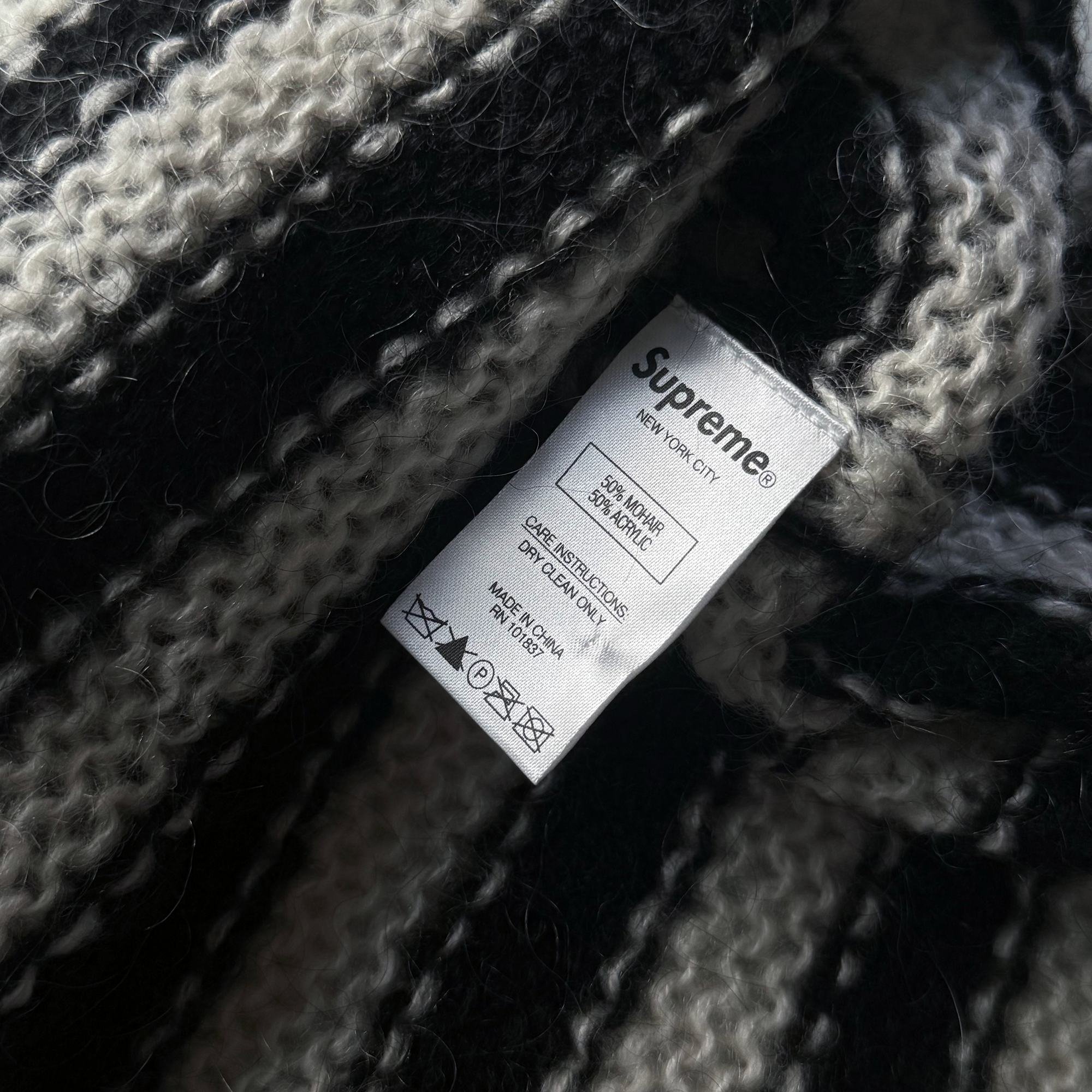 Supreme FW19 Stripe Mohair Sweater