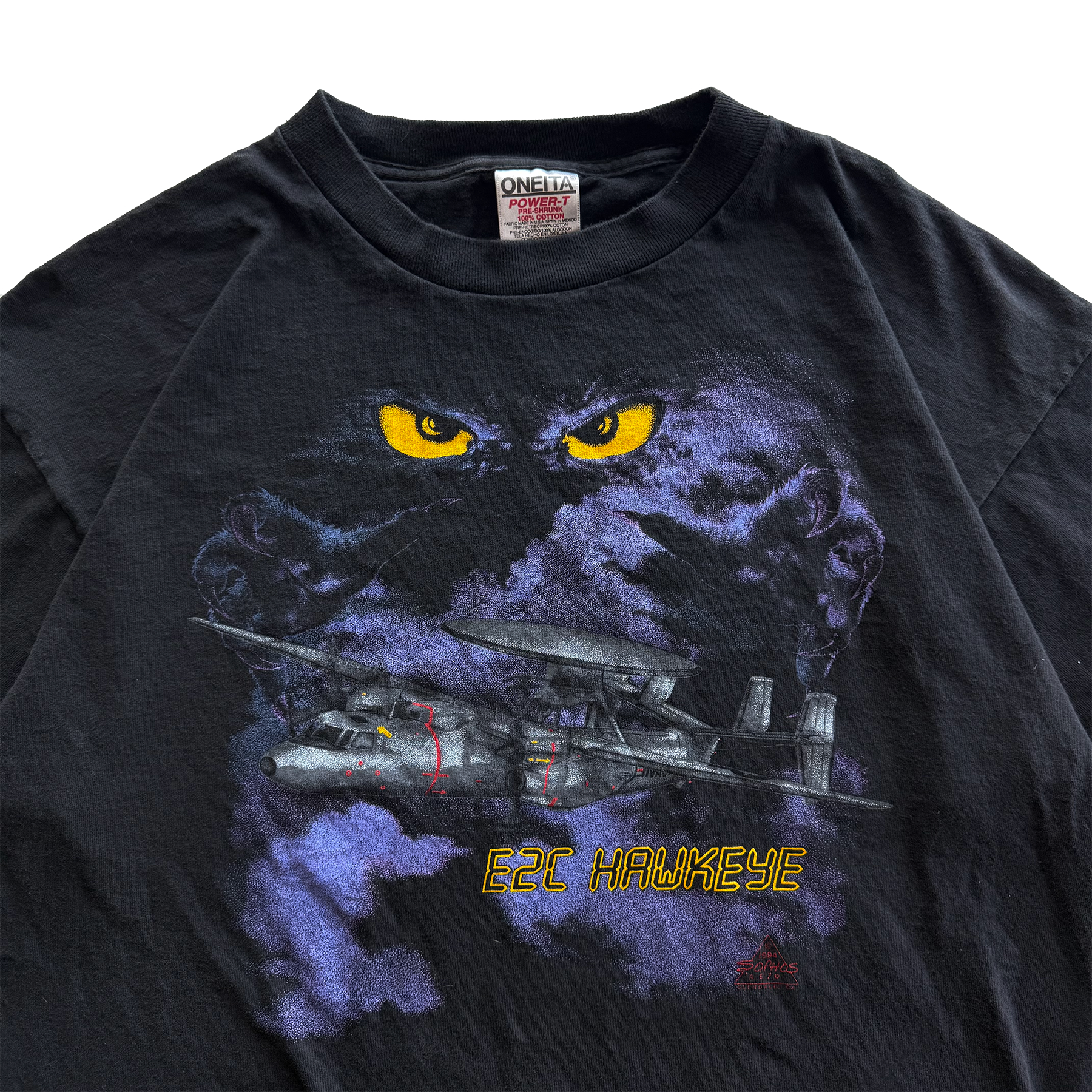 Vintage 1994 Military Air Force Grumman E-2 Hawkeye Tee