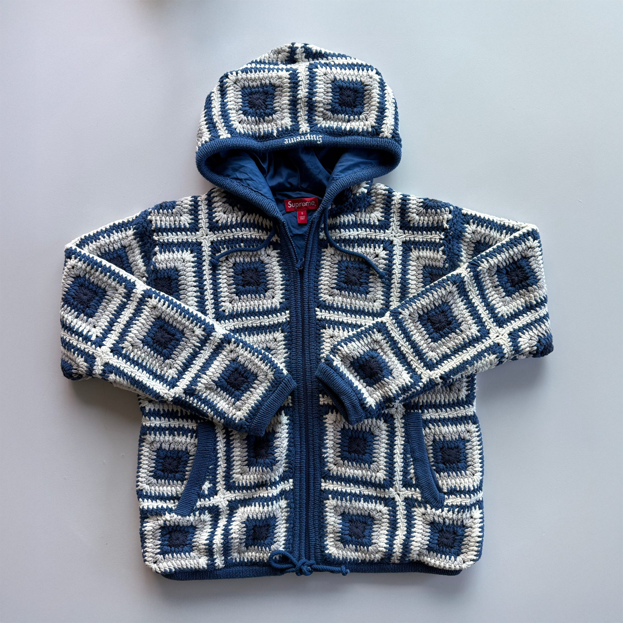 Supreme FW20 Crochet Hooded Zip Up Sweater