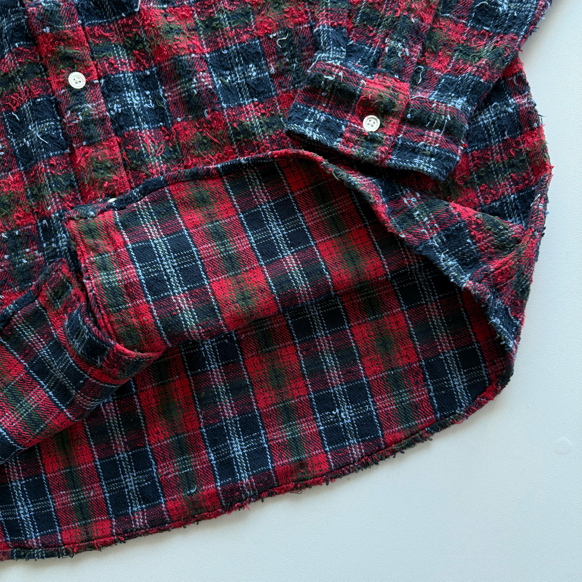 Supreme FW26 Frayed Textured Plaid Shirt