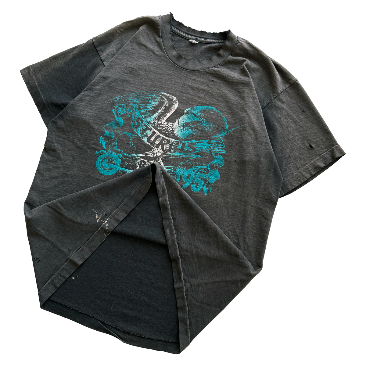 Vintage 1995 Sturgis Black Hills Rally Motorcycle Fader Tee