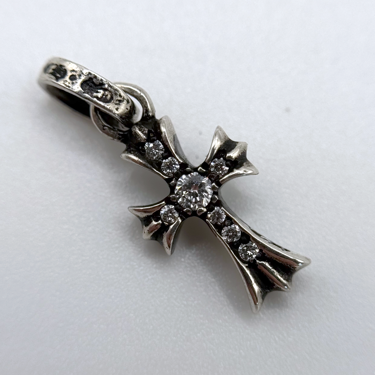 Chrome Hearts Diamond Baby Fat Cross Pendant