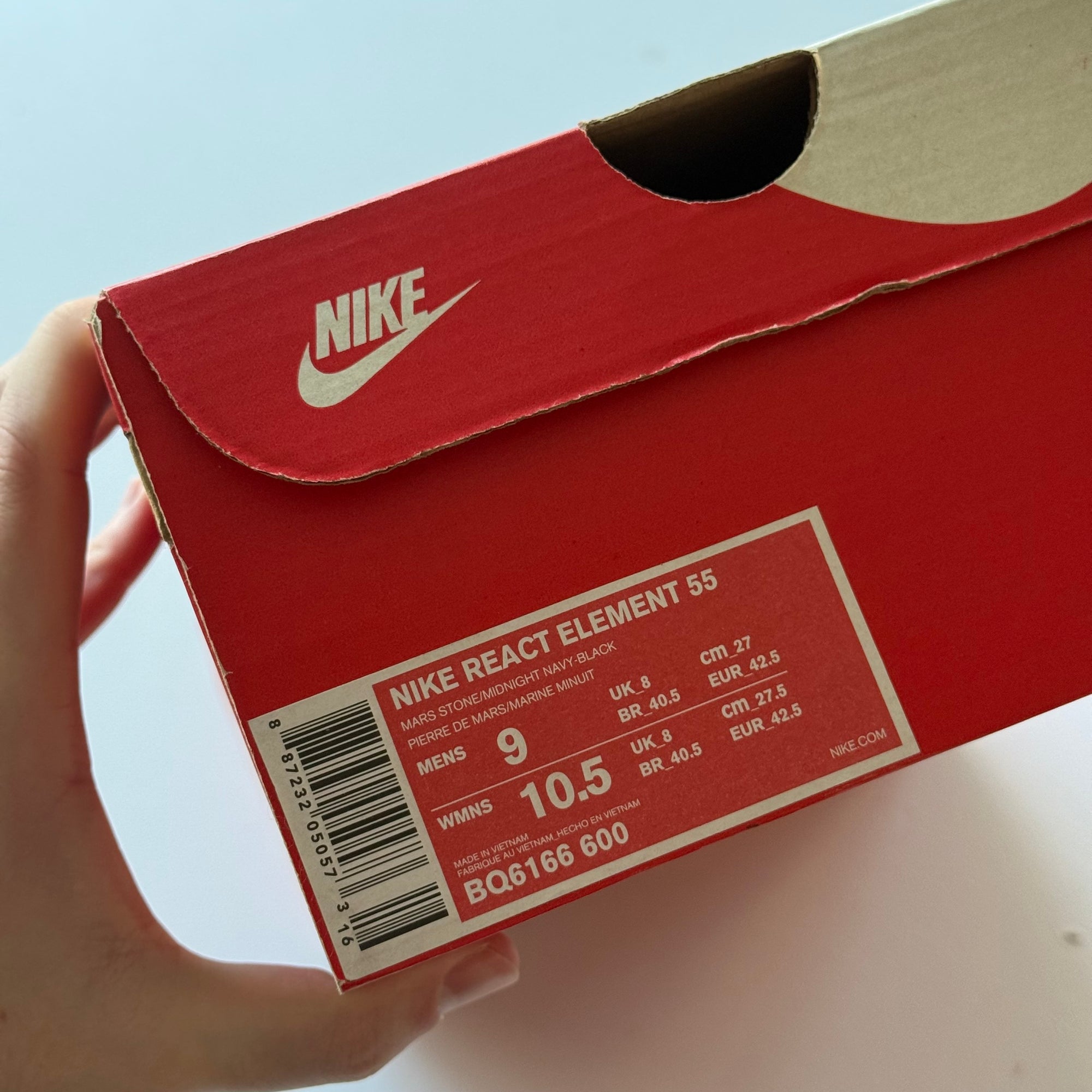 Nike 2018 React Element 55 'Mars Stone' (SIZE 9)