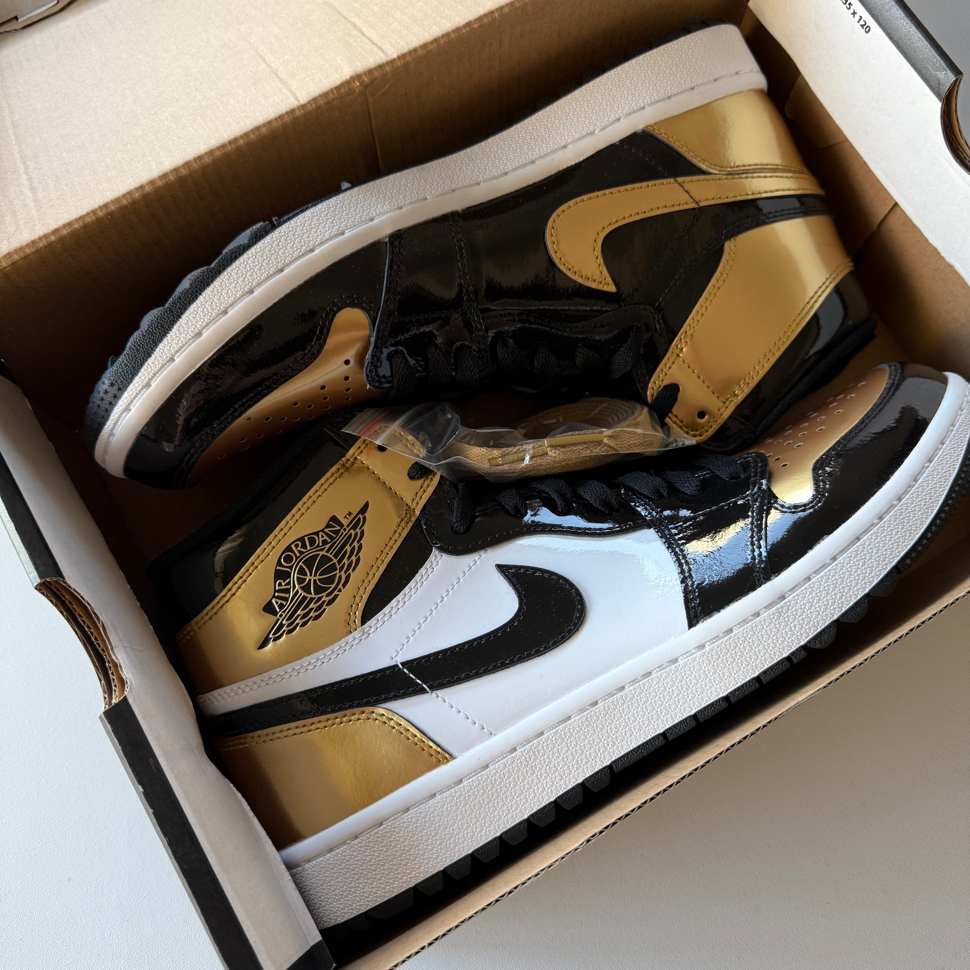Nike 2024 Air Jordan 1 High Golf 'Gold Toe' (Size 10.5)