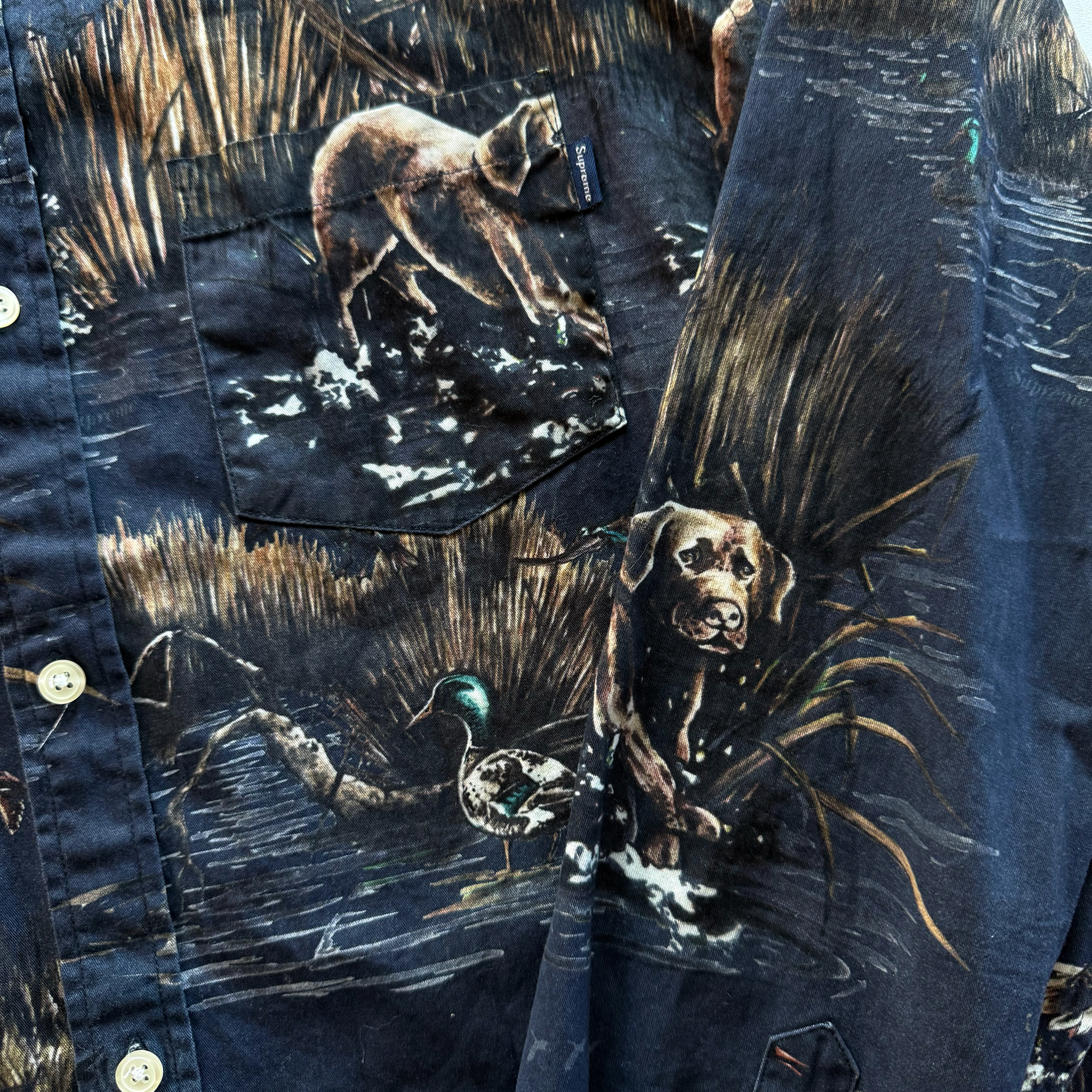 Supreme FW12 Dogs Ducks Button Up Shirt