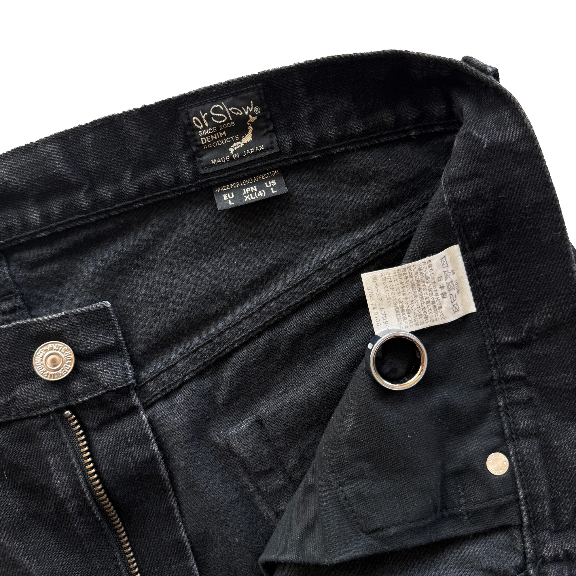 OrSlow 107 Ivy Fit Black Denim Jeans