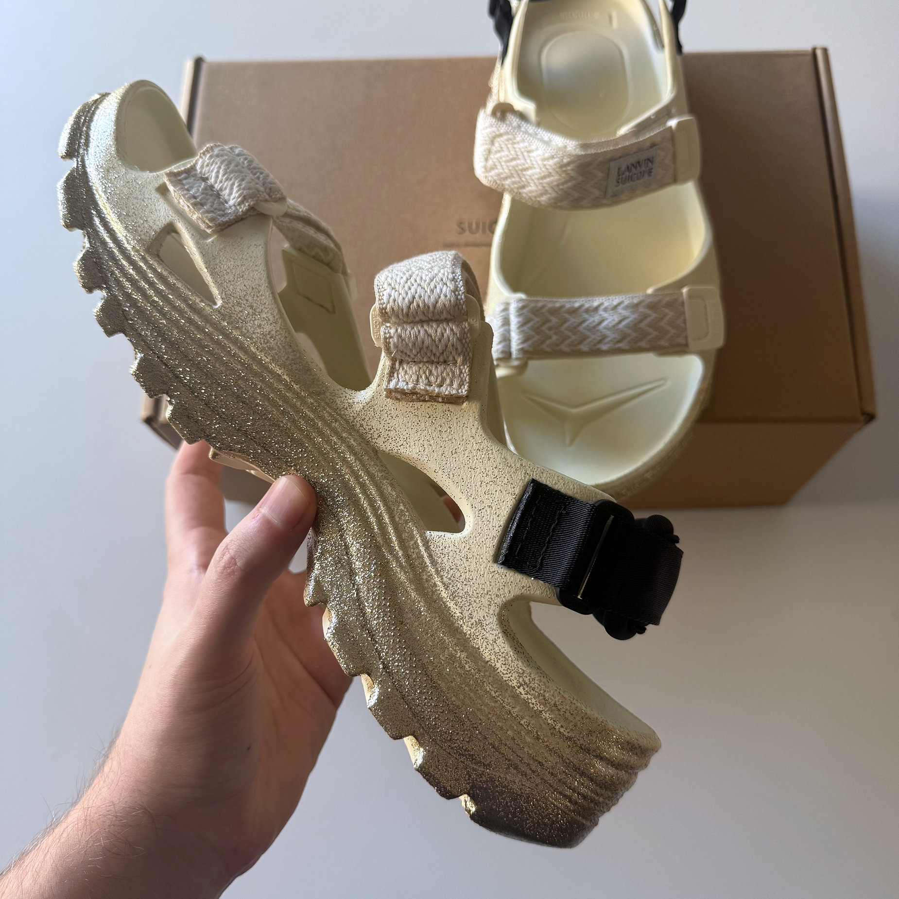 Lanvin × Suicoke 2023 WAKE Curb Sandal Slides (Size 11)