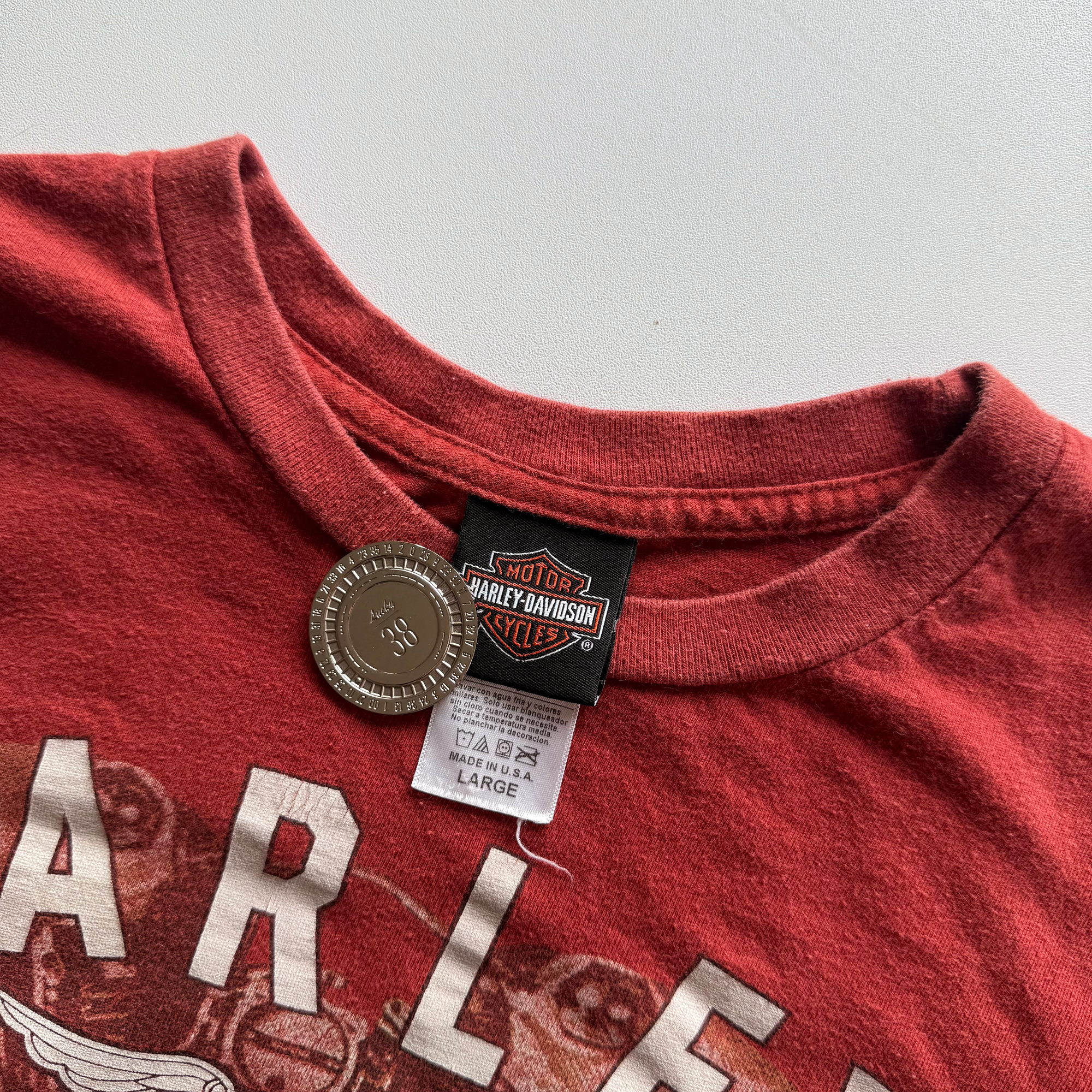 Vintage 2000s Harley Davidson OKC Tornado Cowgirl Tee