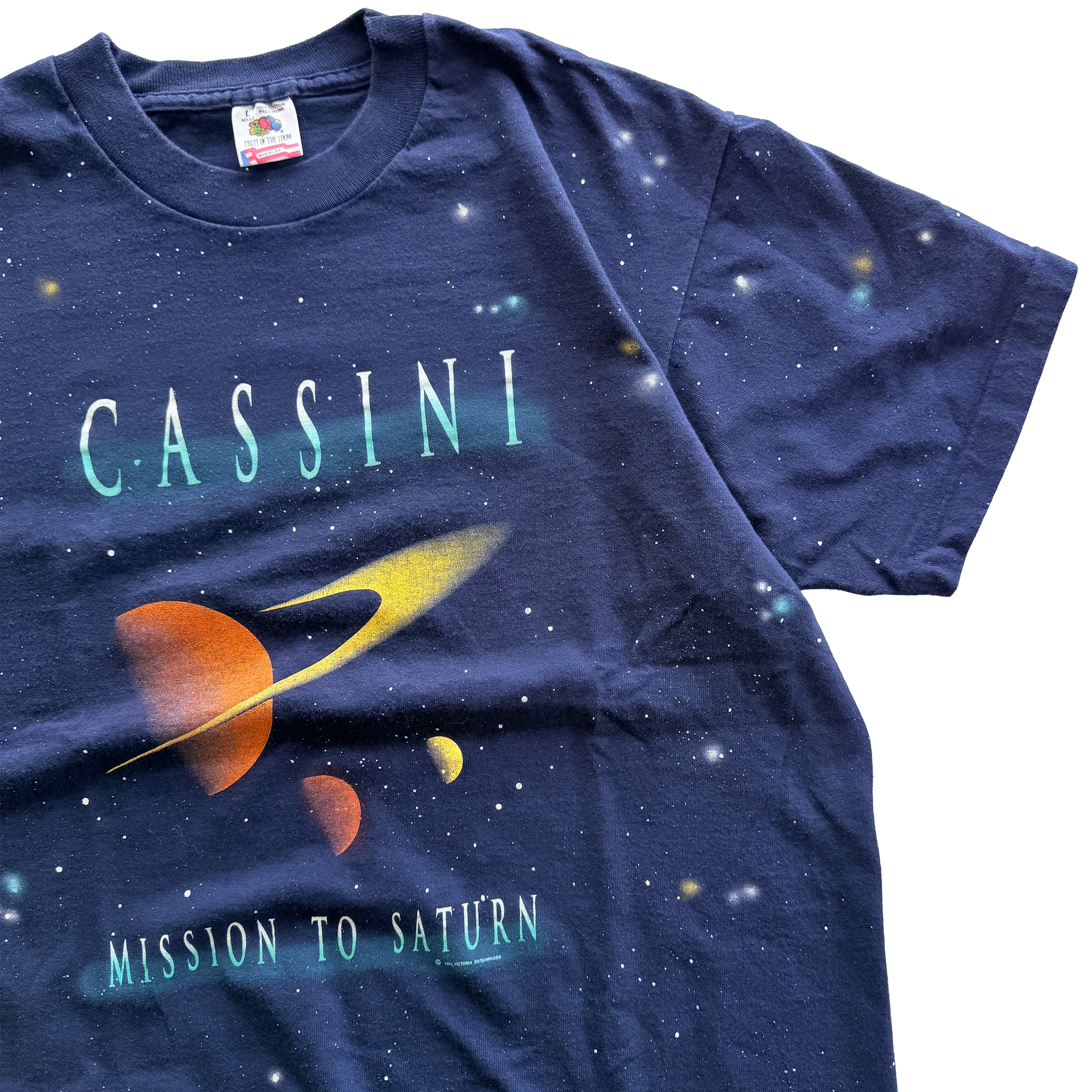 Vintage 1994 NASA Cassini Mission To Saturn Tee