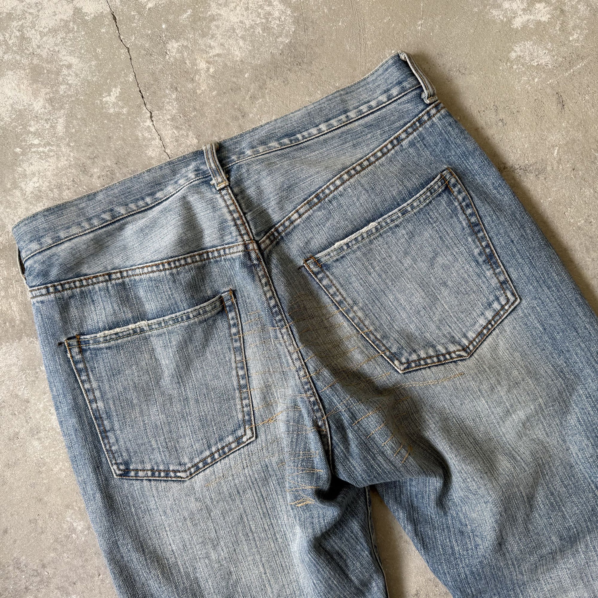 Vintage Exhibitionist Japan Distressed Patchwork Denim