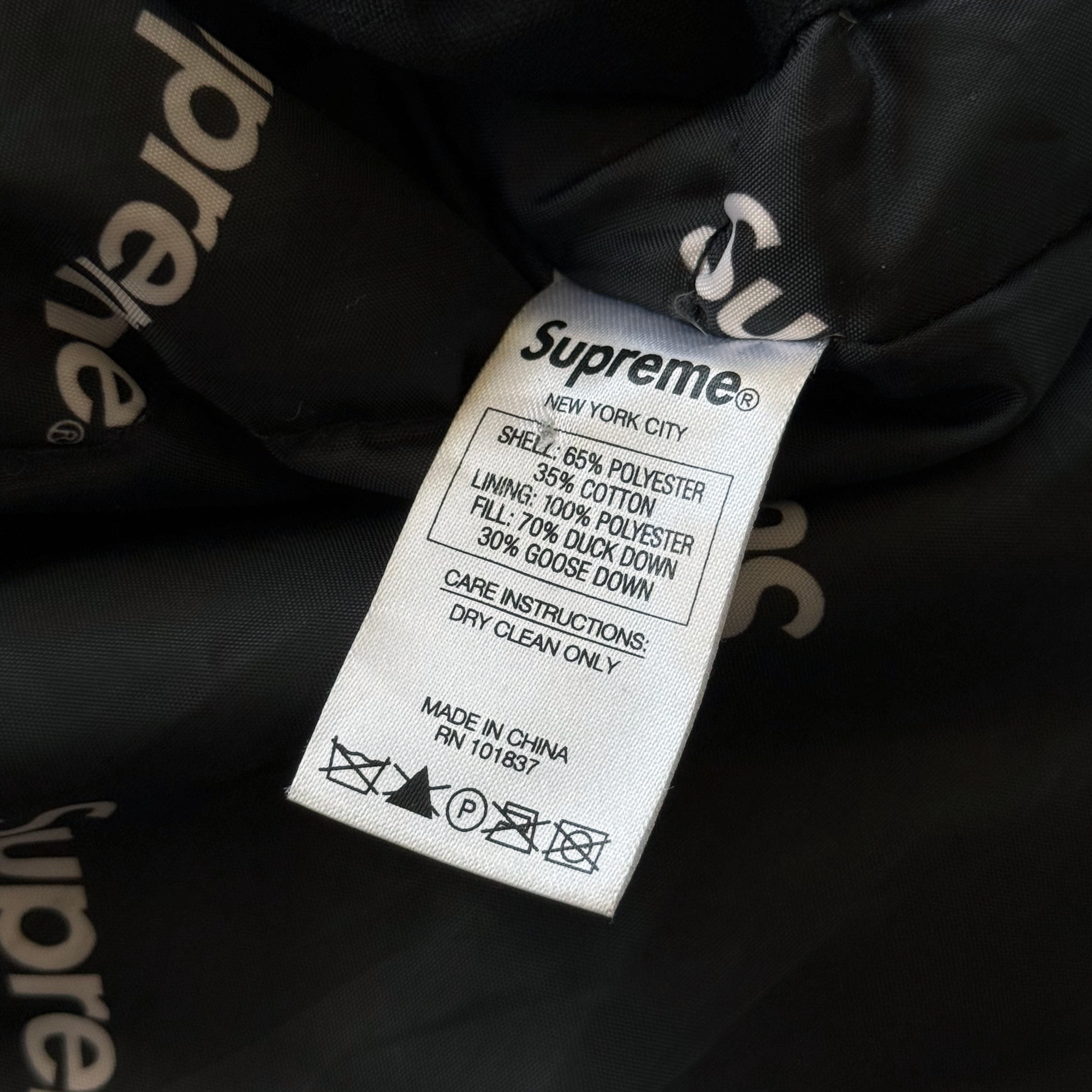 Supreme FW14 Down Trench Coat Jacket
