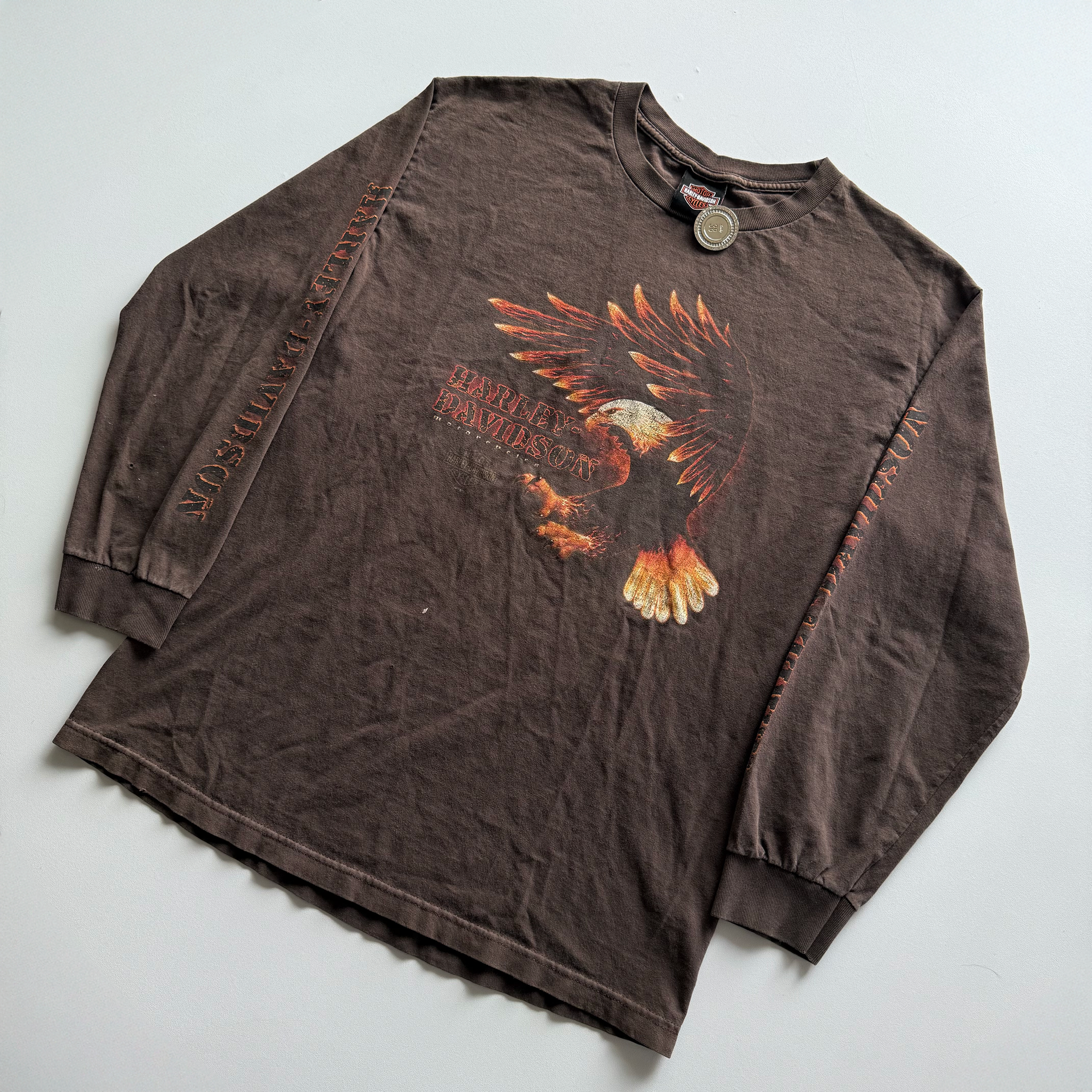 Vintage Harley Davidson 2000s Y2K Eagle L/S Tee