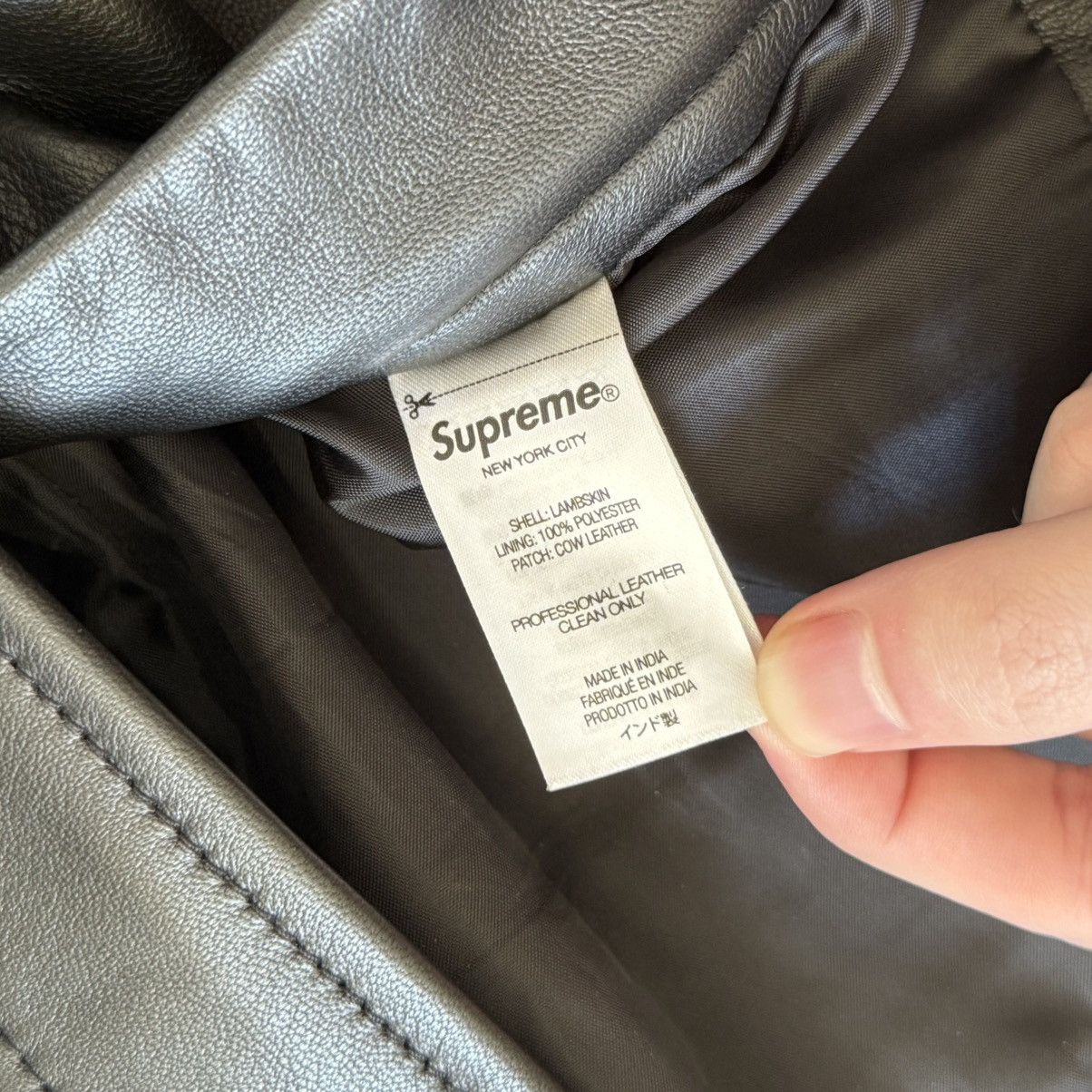 Supreme FW22 Leather 5-Pocket Jeans