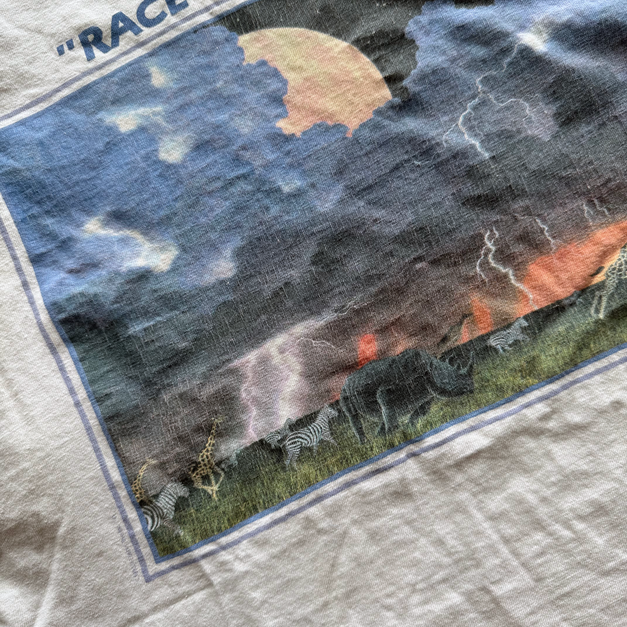 Vintage 1993 "Race Against Time" Earth Day Climate Change Tee