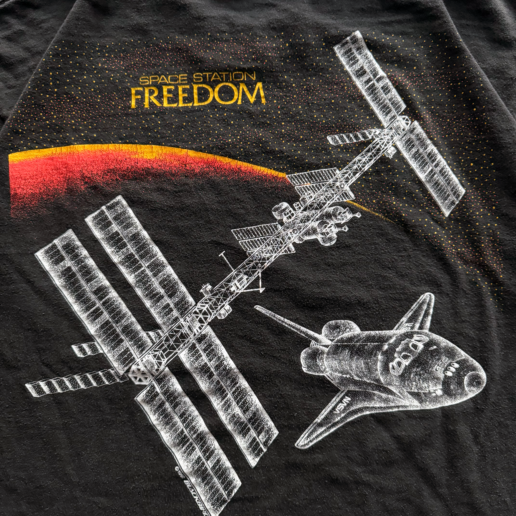 Vintage 1992 Blackbird Space Station Freedom ISS Tee